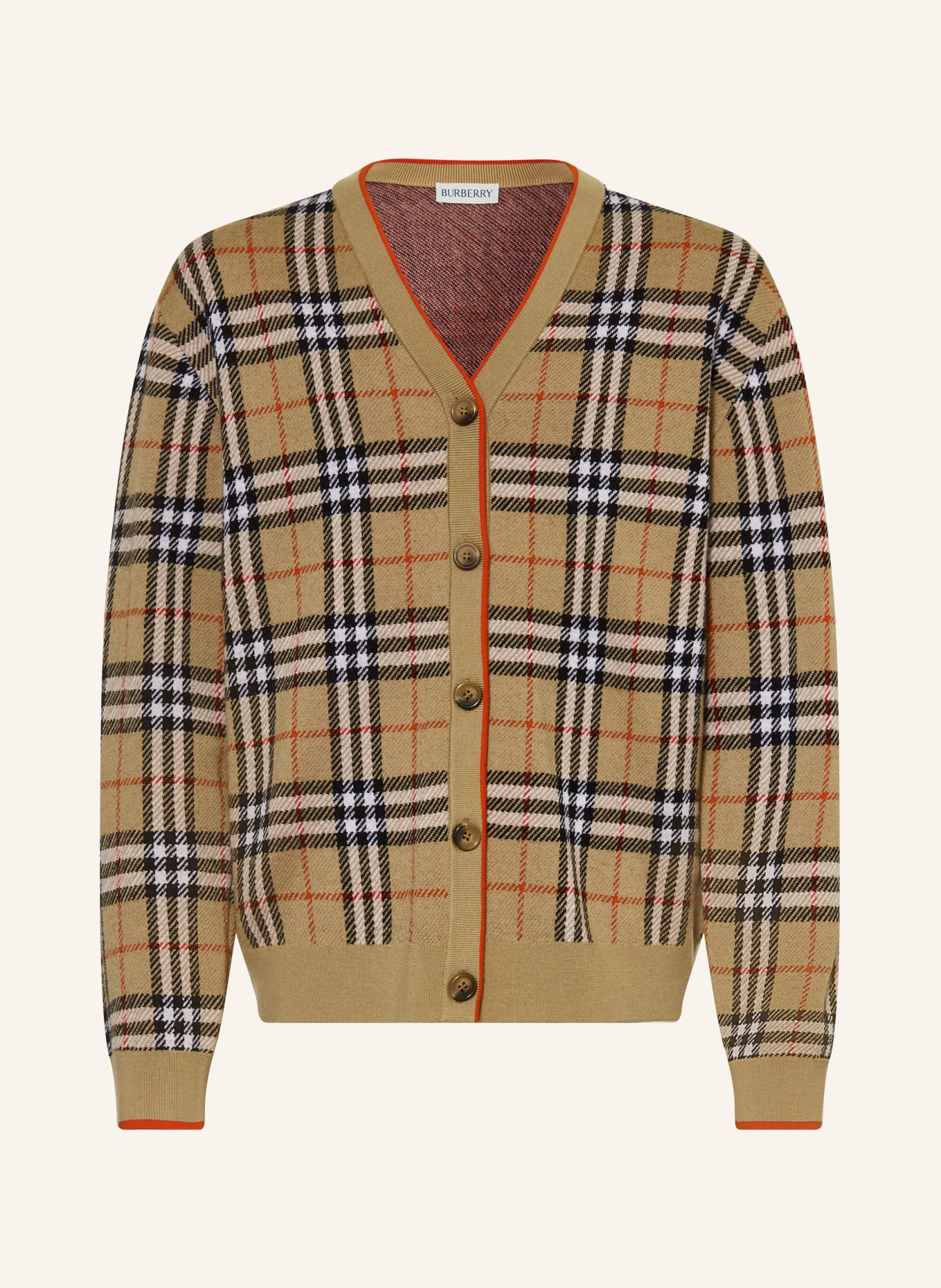 BURBERRY Strickjacke GRAHAM: CAMEL / ROT / SCHWARZ