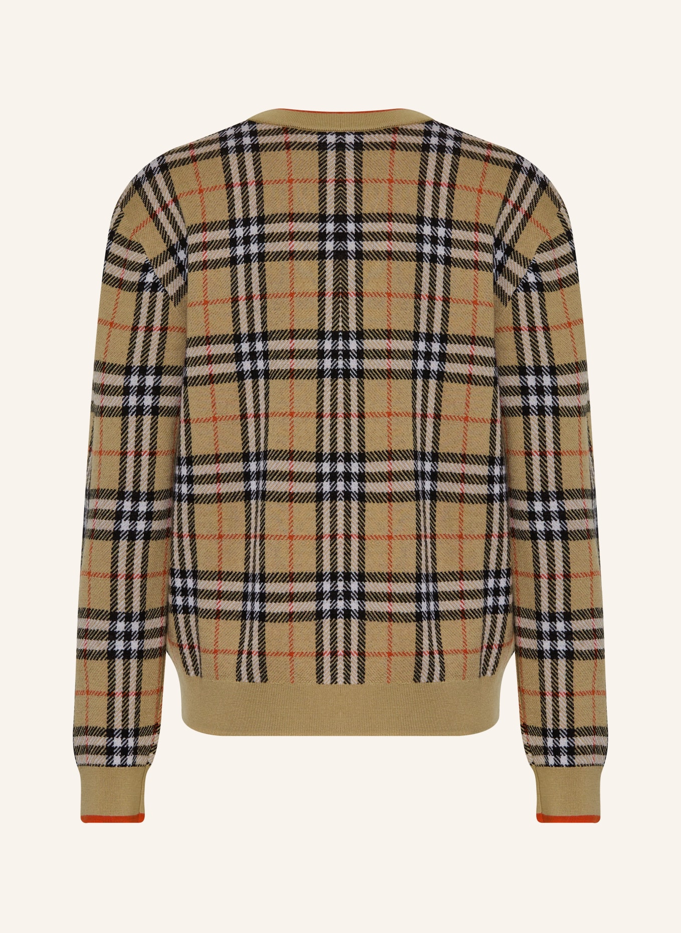 BURBERRY Strickjacke GRAHAM: CAMEL / ROT / SCHWARZ