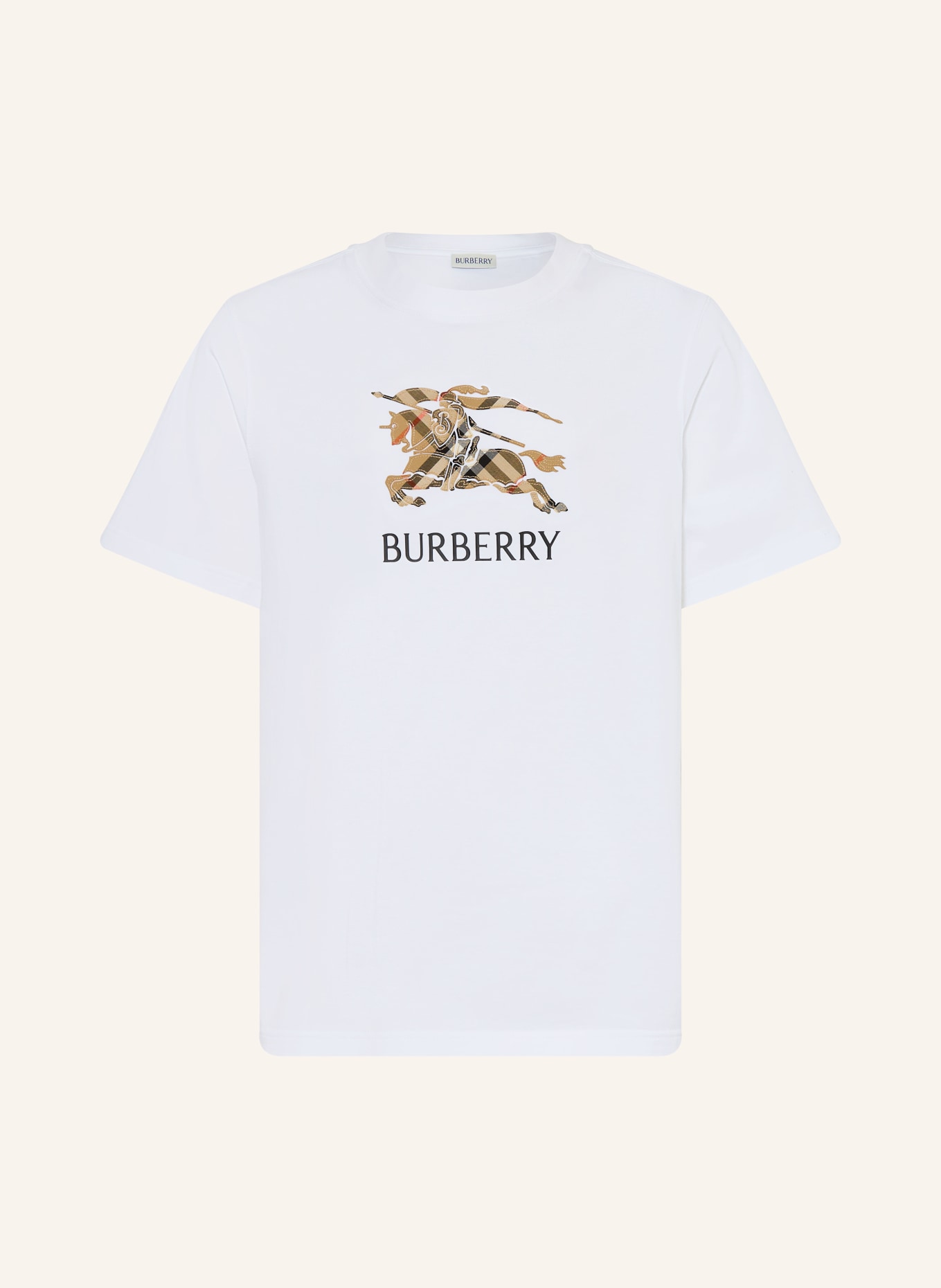 BURBERRY T-shirt: WHITE / BEIGE / BLACK