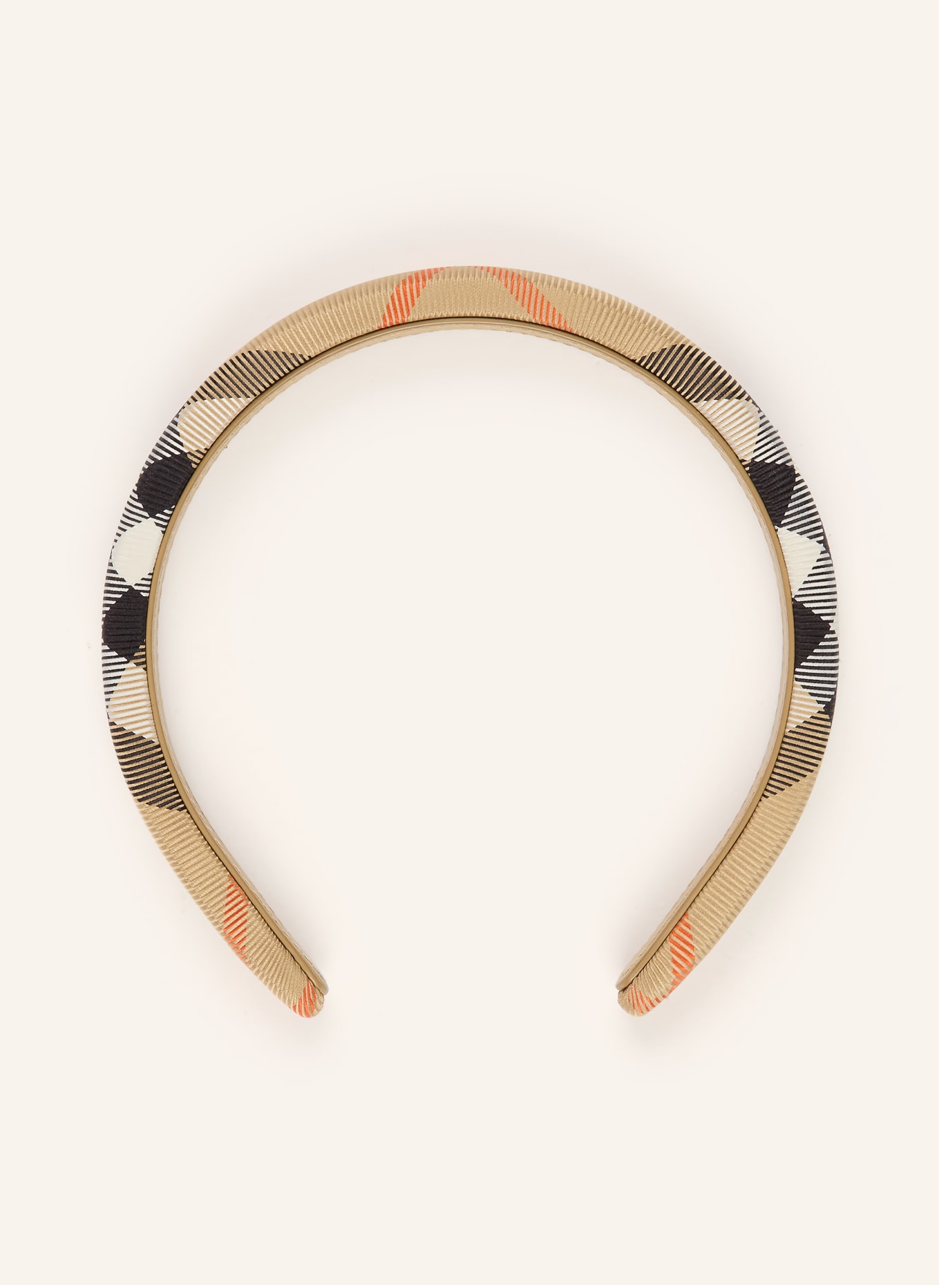 BURBERRY headband: LIGHT BROWN / RED / BLACK