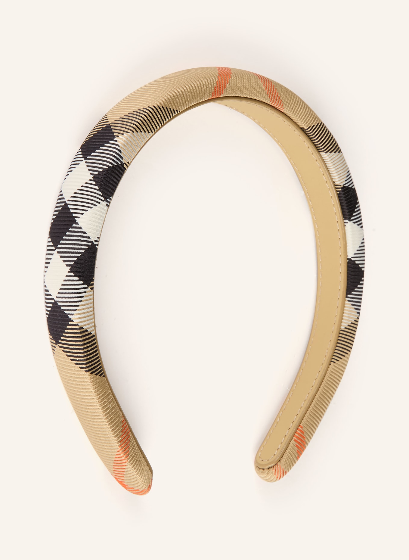 BURBERRY headband: LIGHT BROWN / RED / BLACK