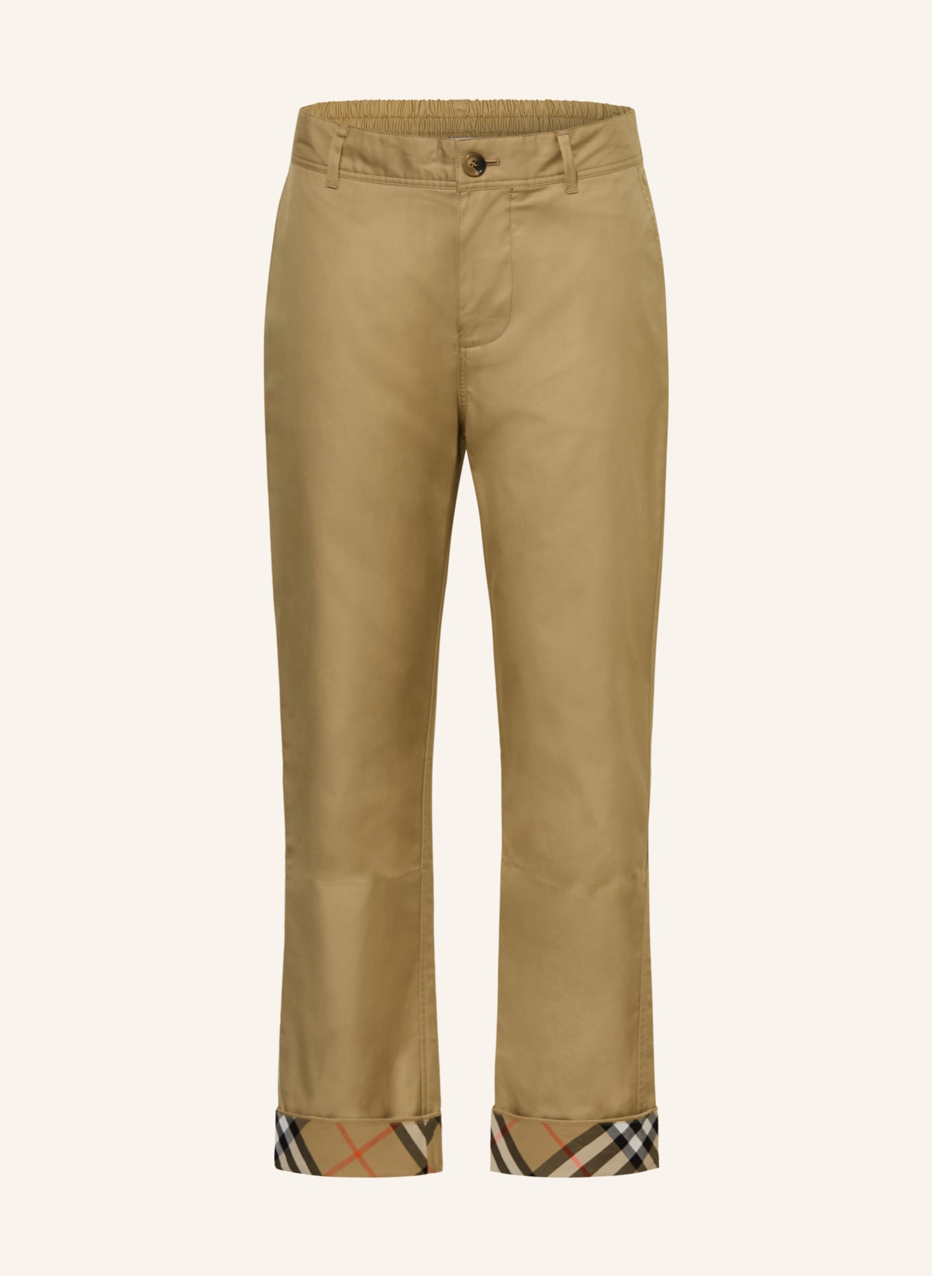 BURBERRY chinos: BEIGE