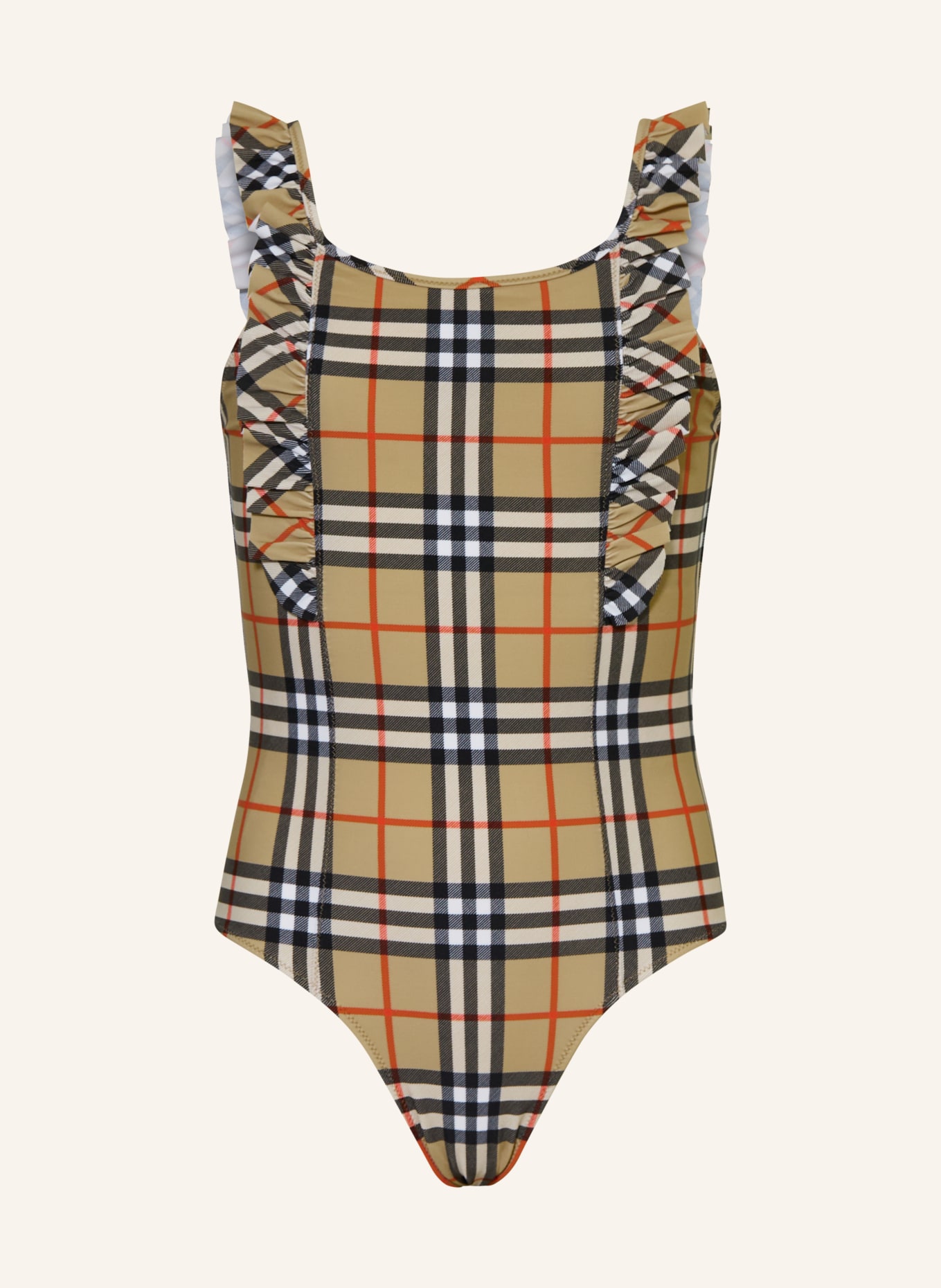 BURBERRY kostium kąpielowy: CAMELOWY / CZERWONY / CZARNY