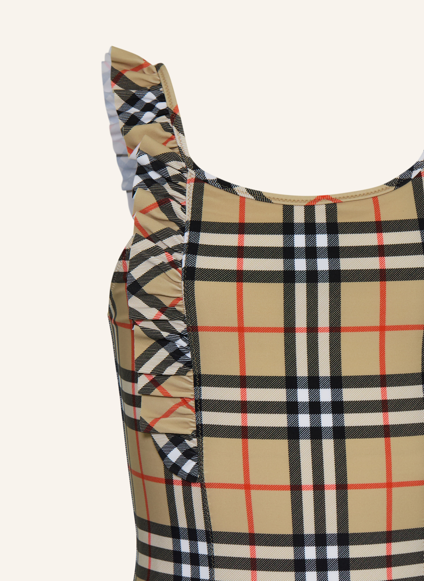 BURBERRY kostium kąpielowy: CAMELOWY / CZERWONY / CZARNY