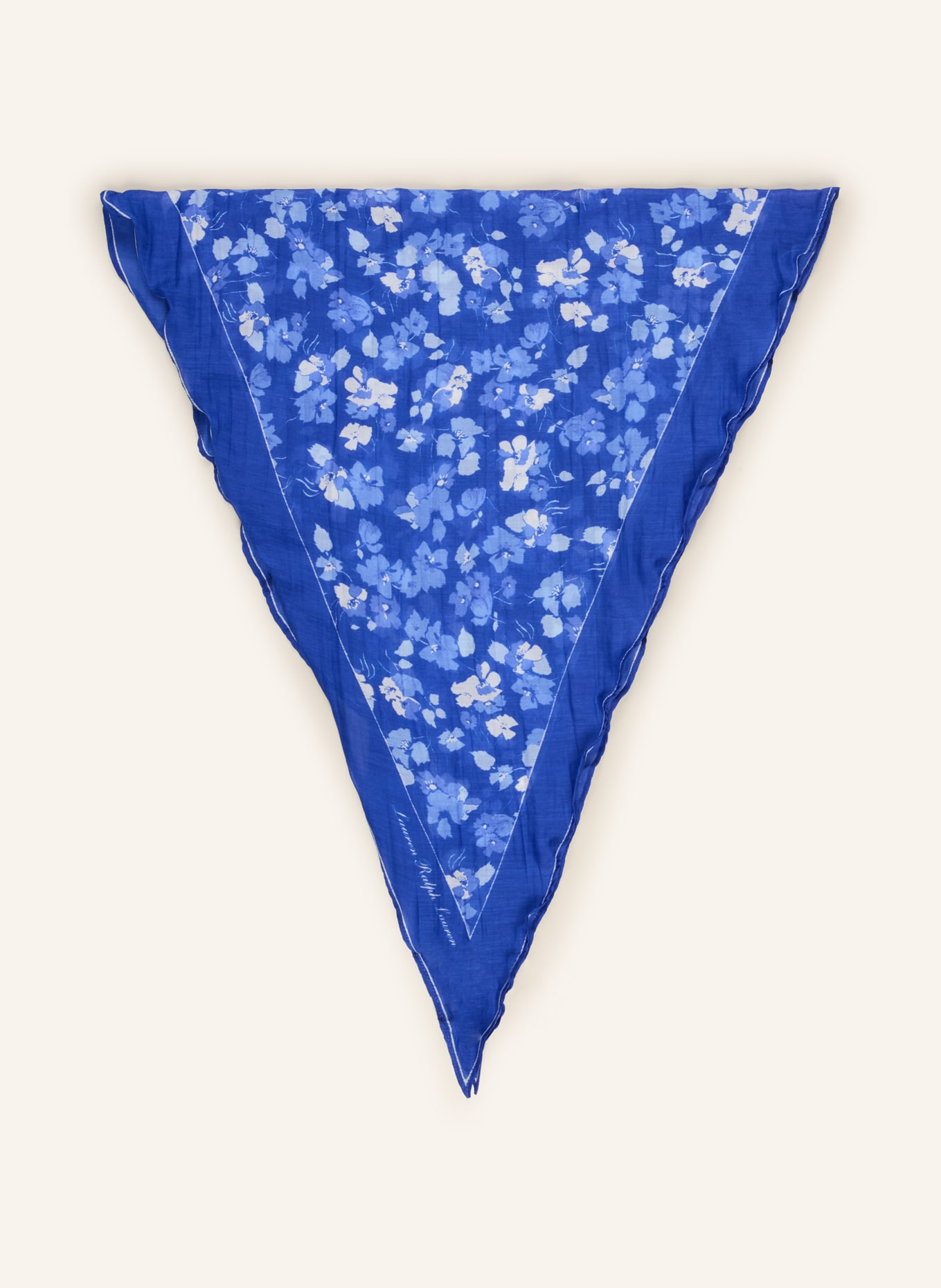 LAUREN RALPH LAUREN trójkątna chusta: NIEBIESKI / JASNONIEBIESKI / BIAŁY