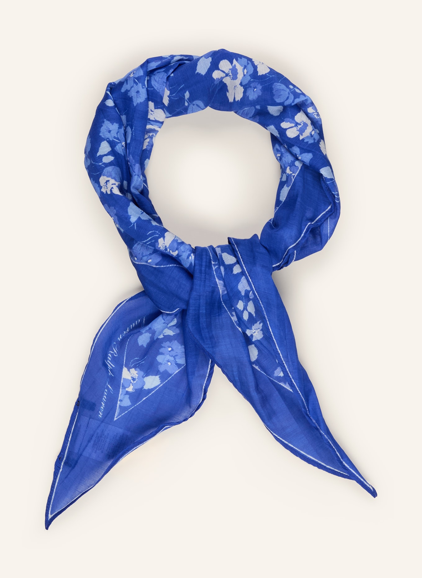 LAUREN RALPH LAUREN trójkątna chusta: NIEBIESKI / JASNONIEBIESKI / BIAŁY