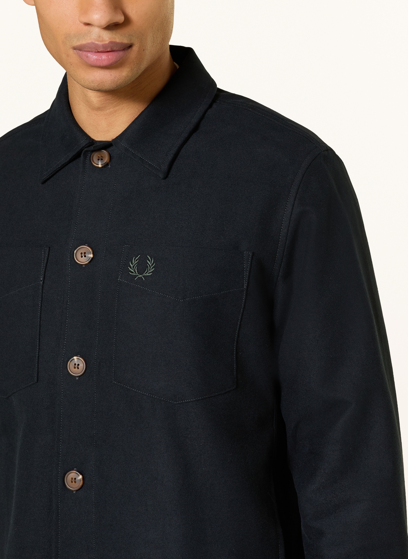FRED PERRY overjacket: BLACK