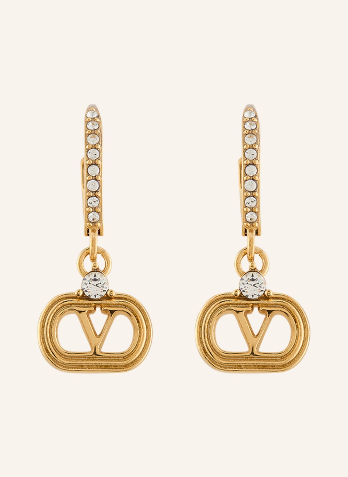 VALENTINO GARAVANI VLOGO earrings with Swarovski crystals: GOLD