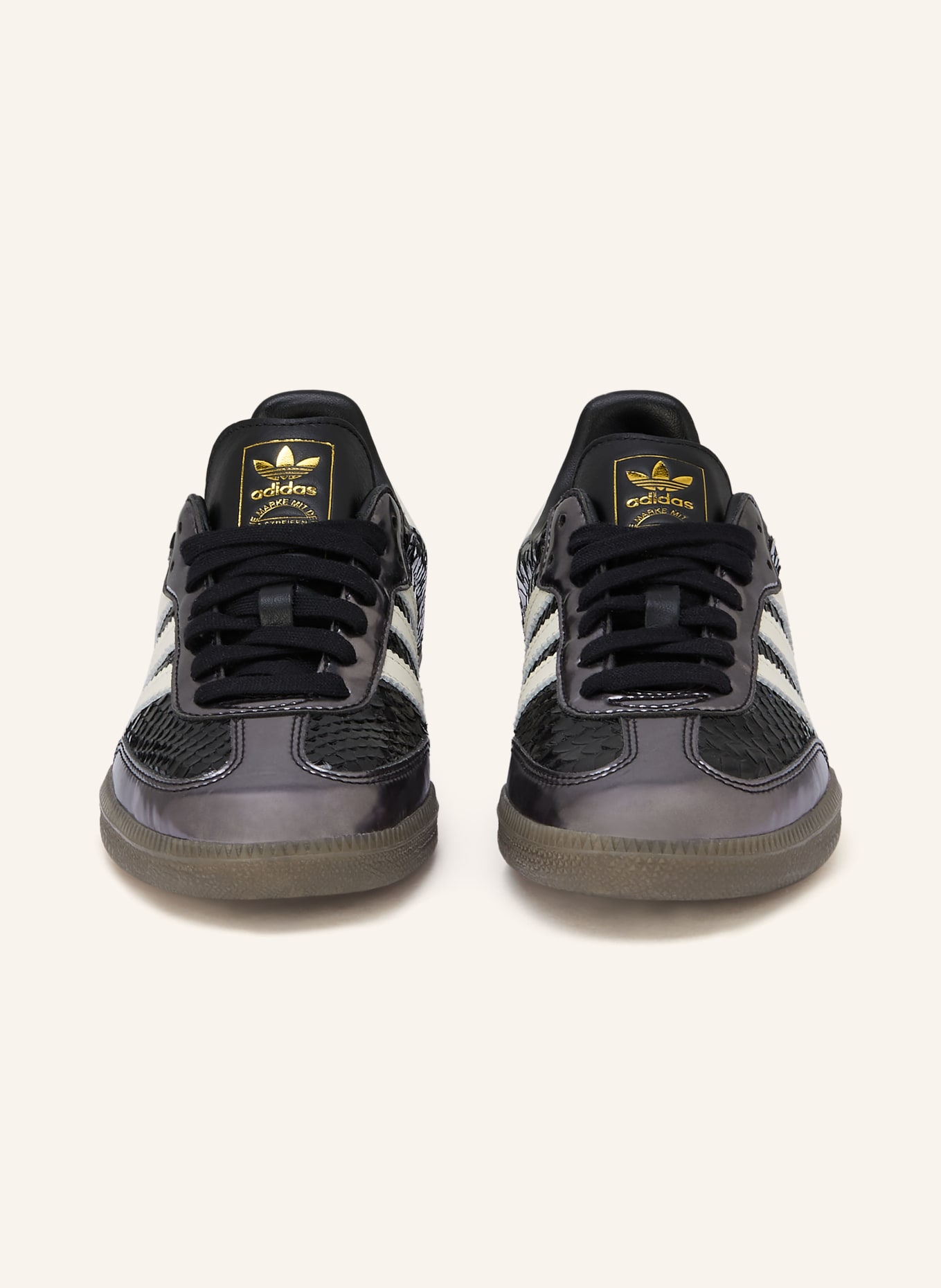 adidas Originals Sneaker SAMBA OG: SCHWARZ / PLATIN / WEISS