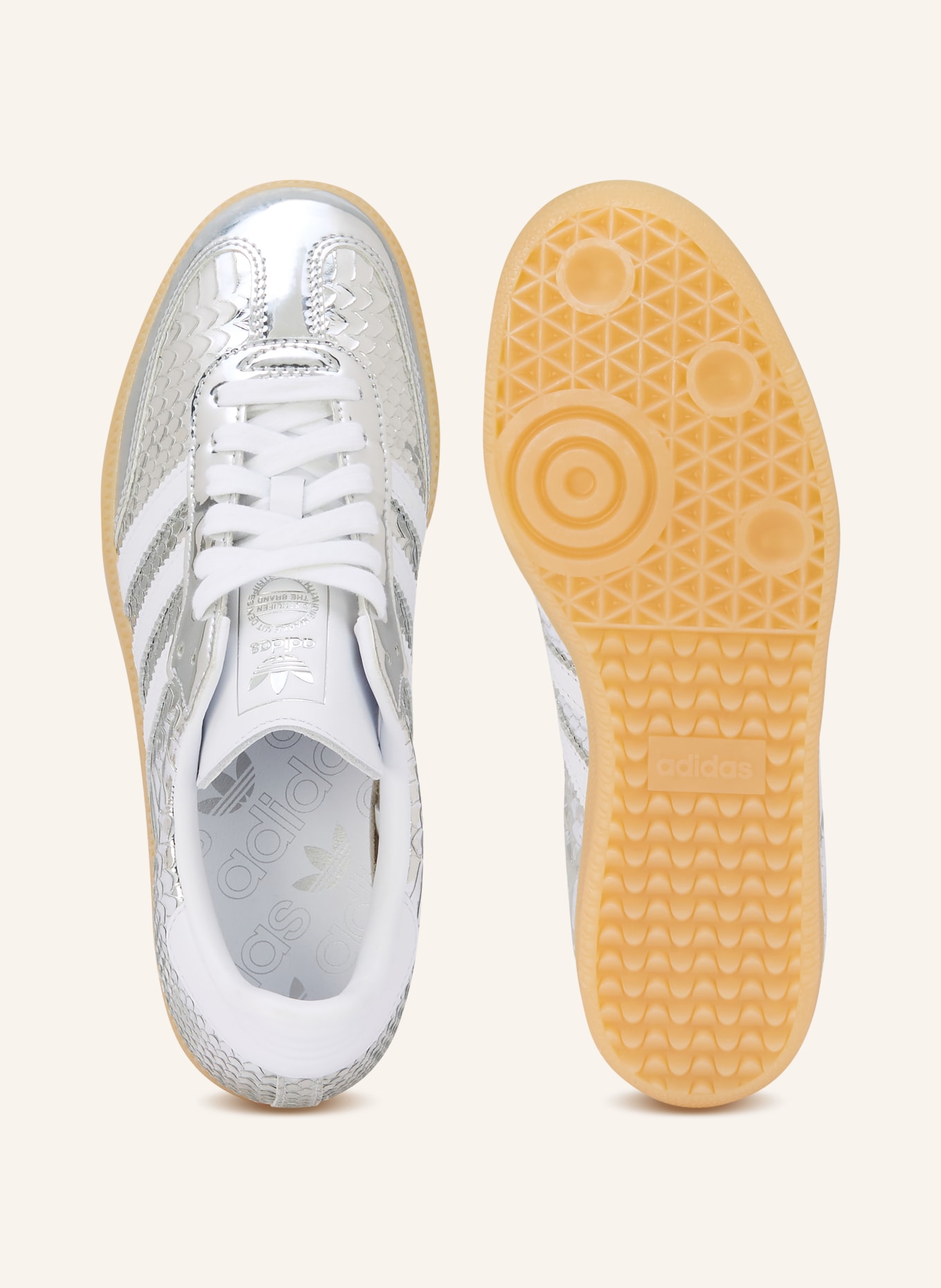 adidas Originals Sneaker SAMBA OG: SILBER / WEISS