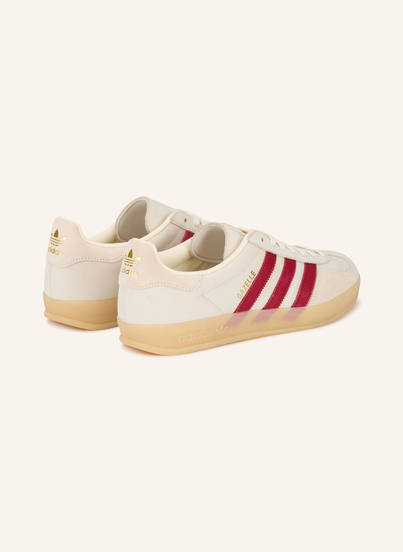 adidas Originals Sneaker GAZELLE INDOOR: CREME / DUNKELROT