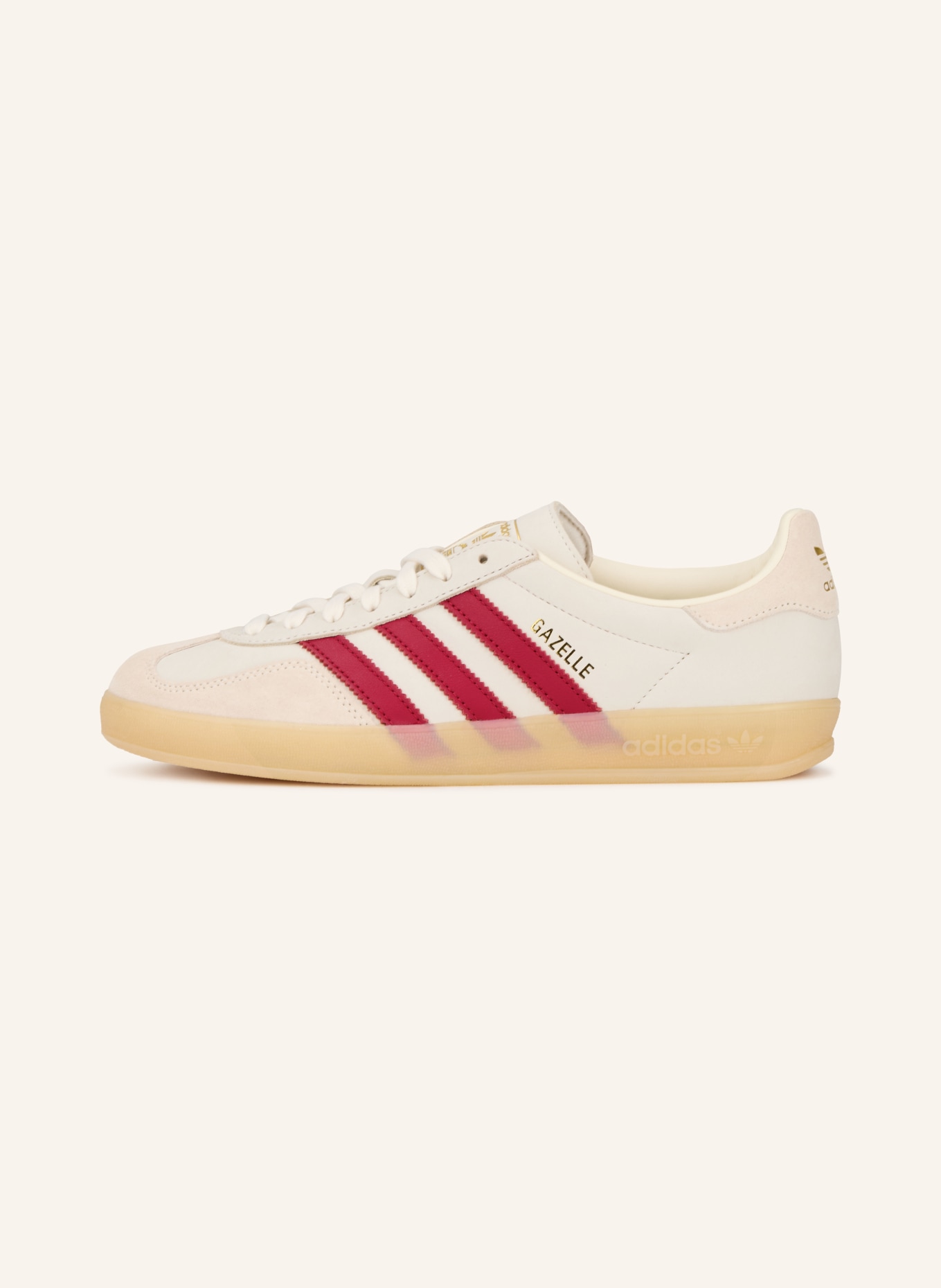 adidas Originals Sneaker GAZELLE INDOOR: CREME / DUNKELROT