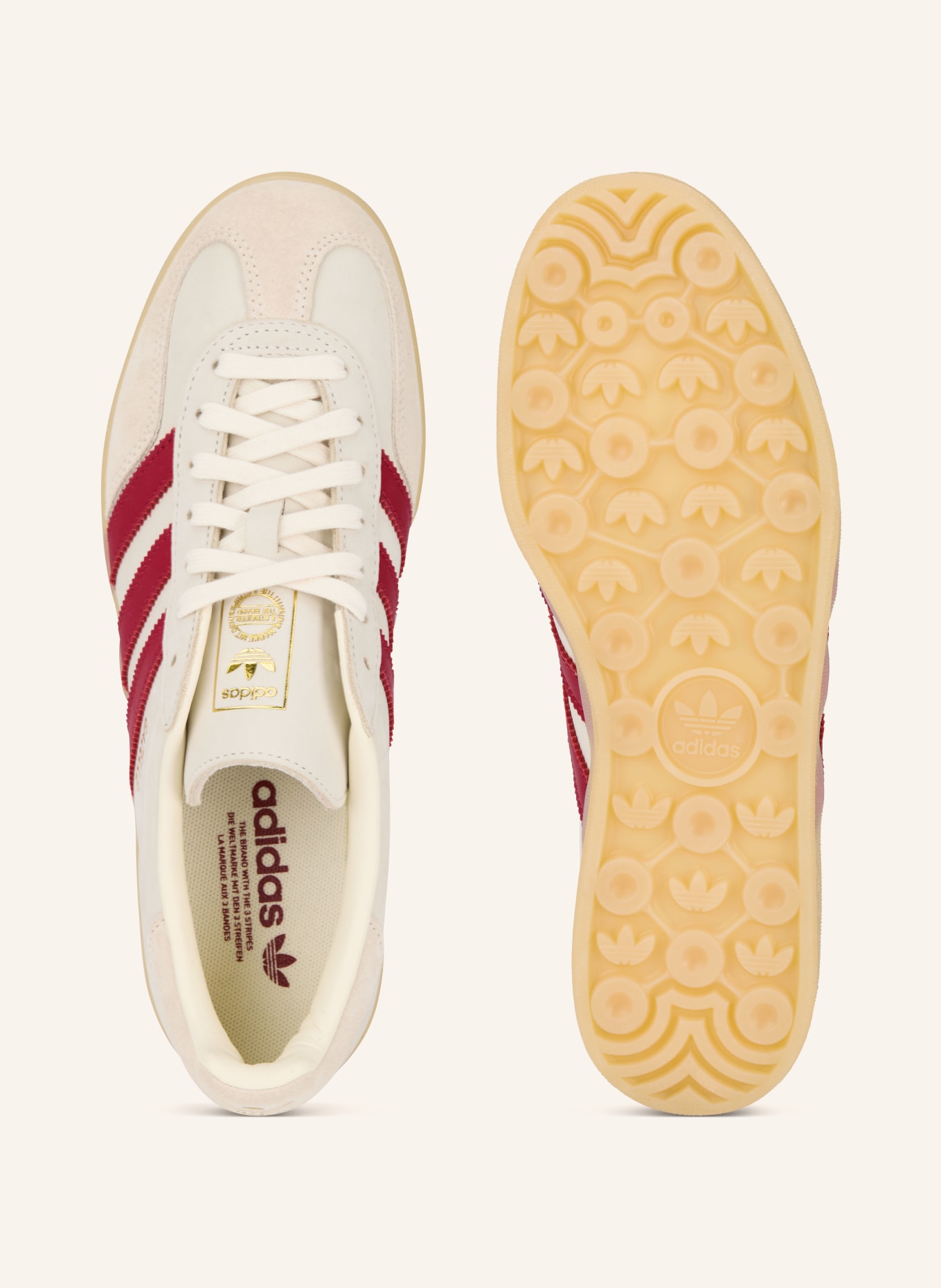 adidas Originals Sneaker GAZELLE INDOOR: CREME / DUNKELROT