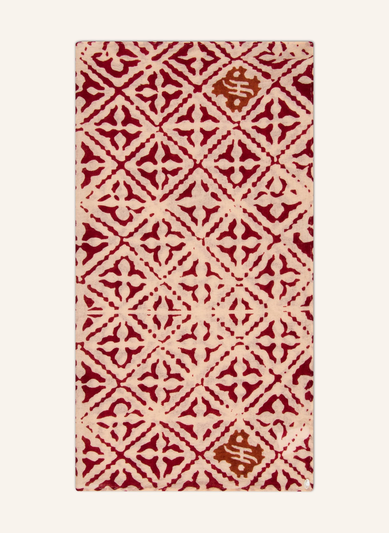 friendly hunting écharpe en cachemire: ORANGE CLAIR / ROUGE FONCÉ