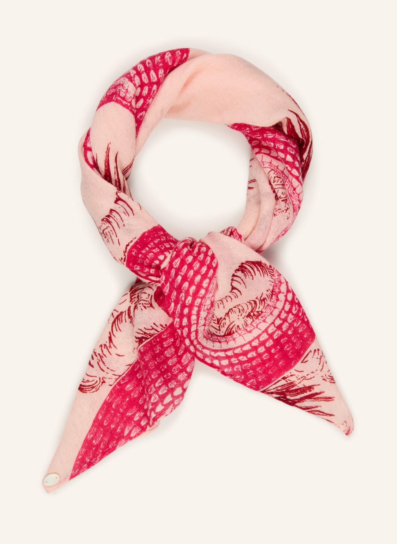 friendly hunting cashmere scarf: ROSE / PINK / DARK RED