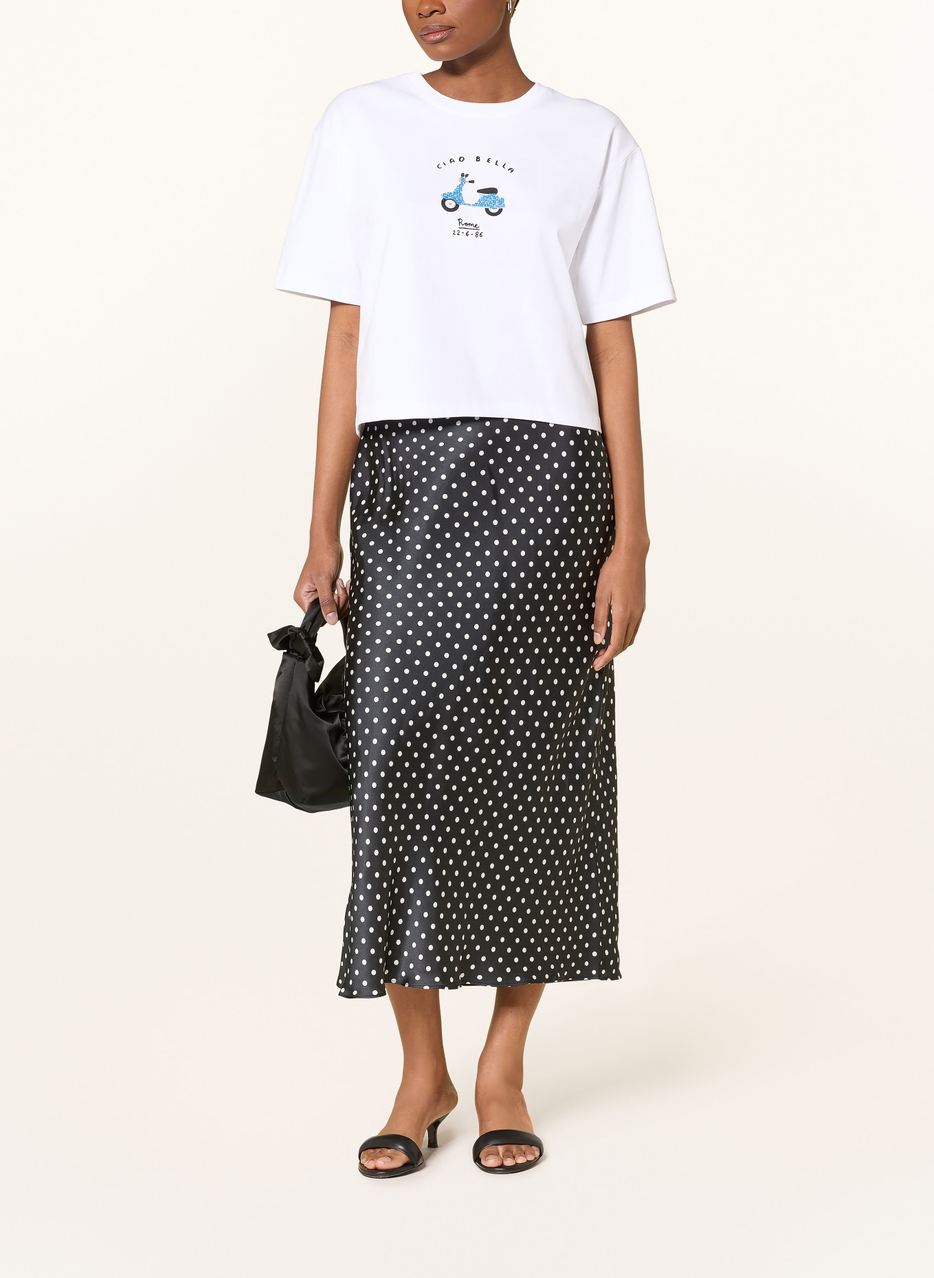 darling harbour T-Shirt mit Schmuckperlen: WHITE