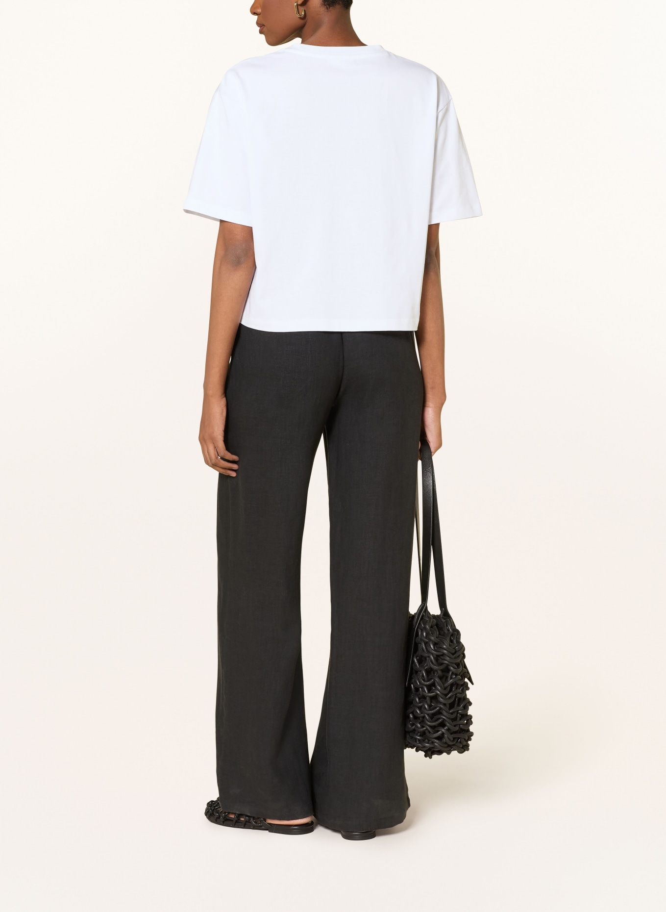 darling harbour T-Shirt mit Schmuckperlen: WHITE