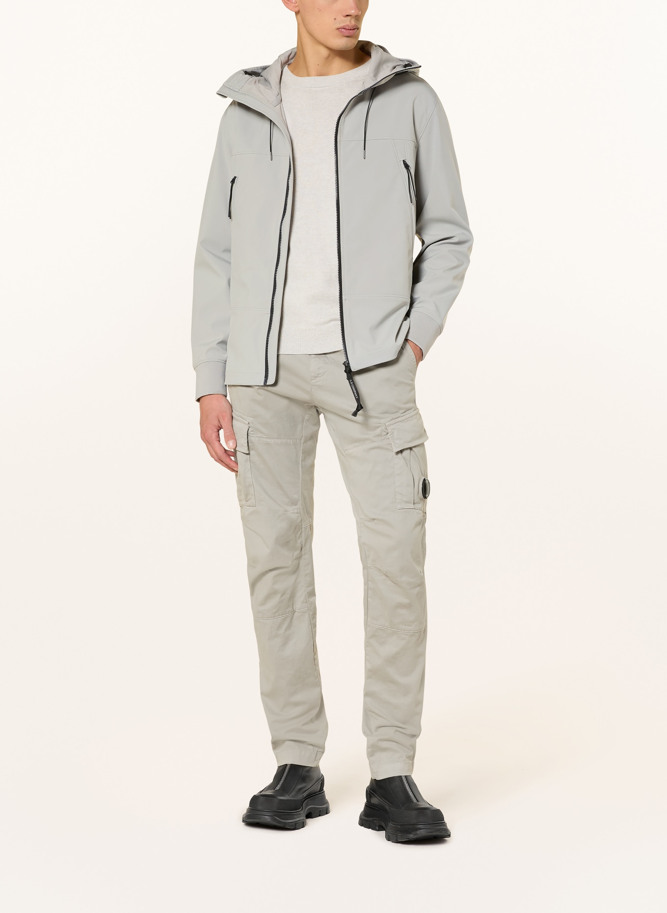 C.P. COMPANY Kurtka softshellowa: JASNOCZARY