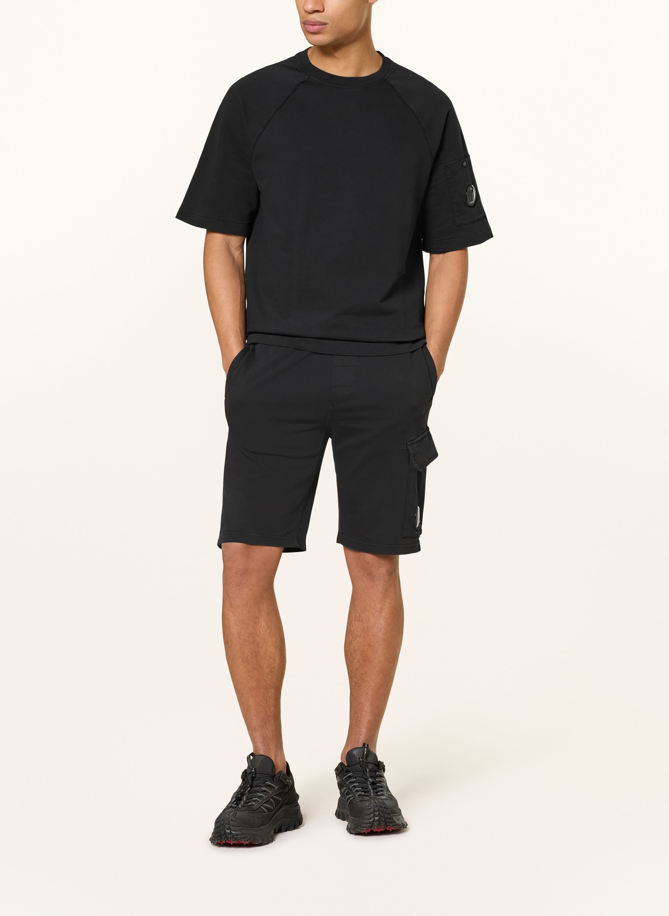 C.P. COMPANY sweat shorts: BLACK