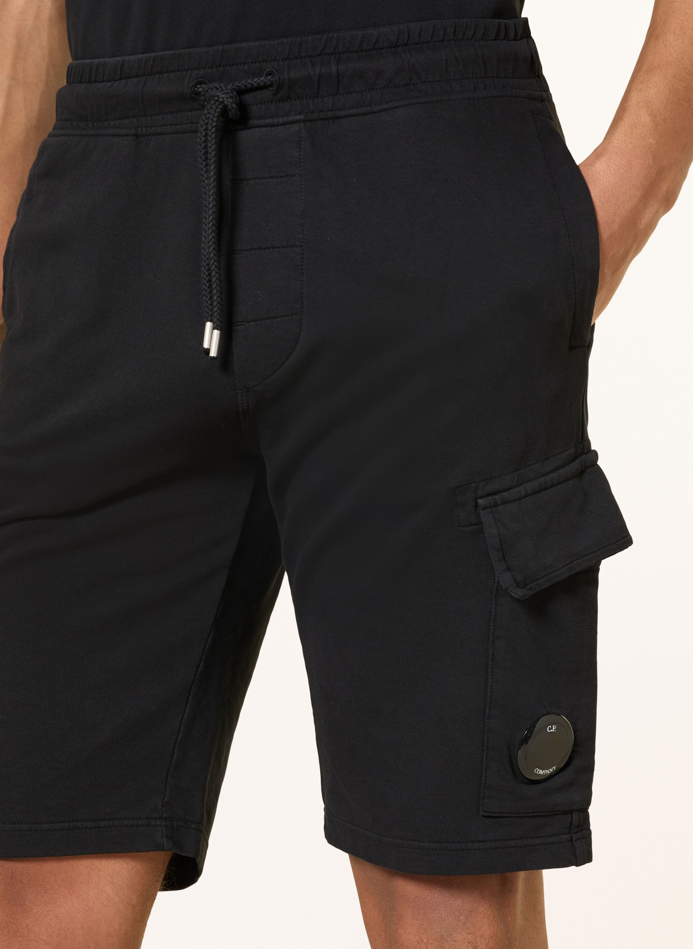 C.P. COMPANY sweat shorts: BLACK