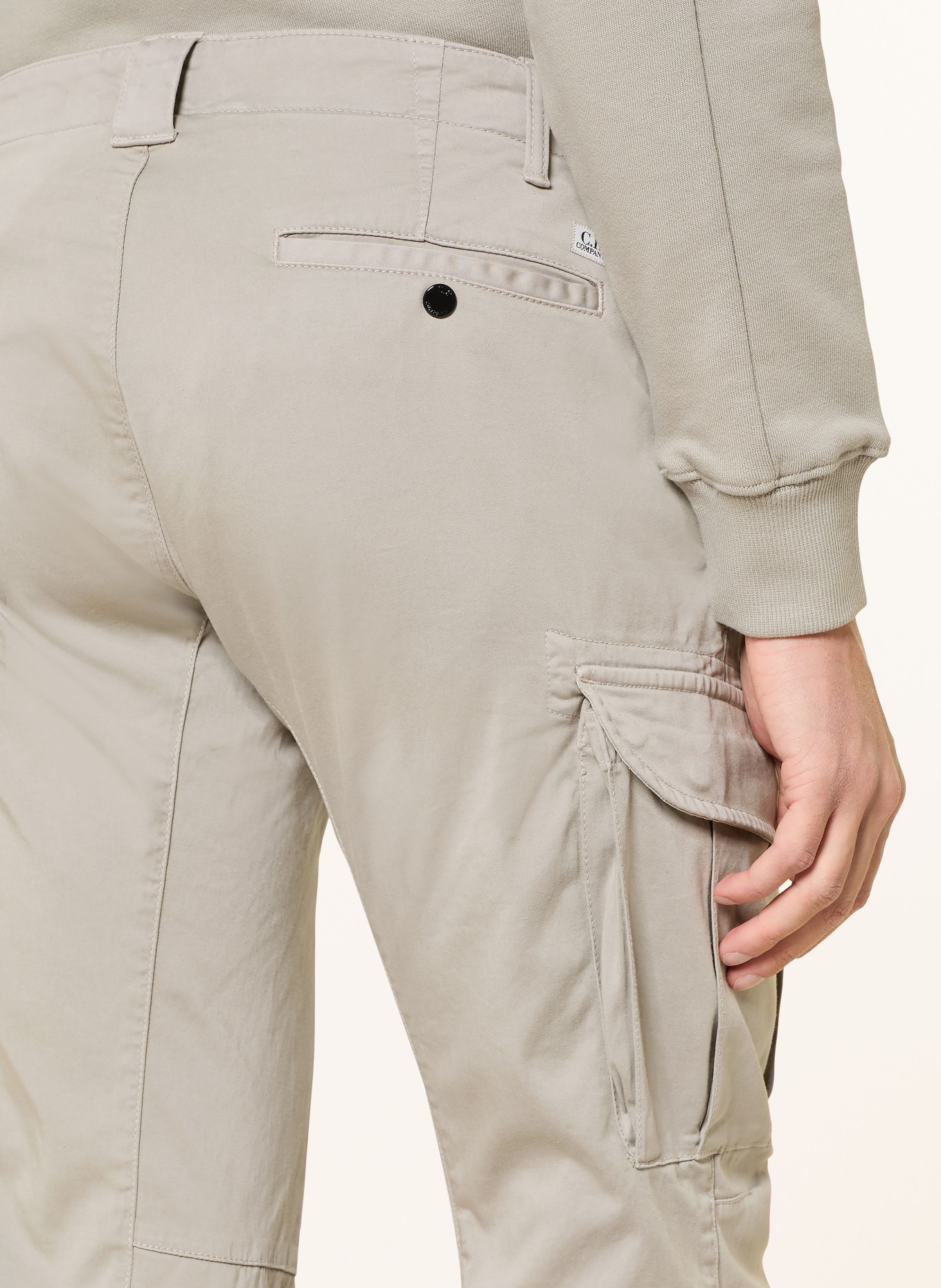 C.P. COMPANY Ergonomic Fit Cargo Pants: BEIGE