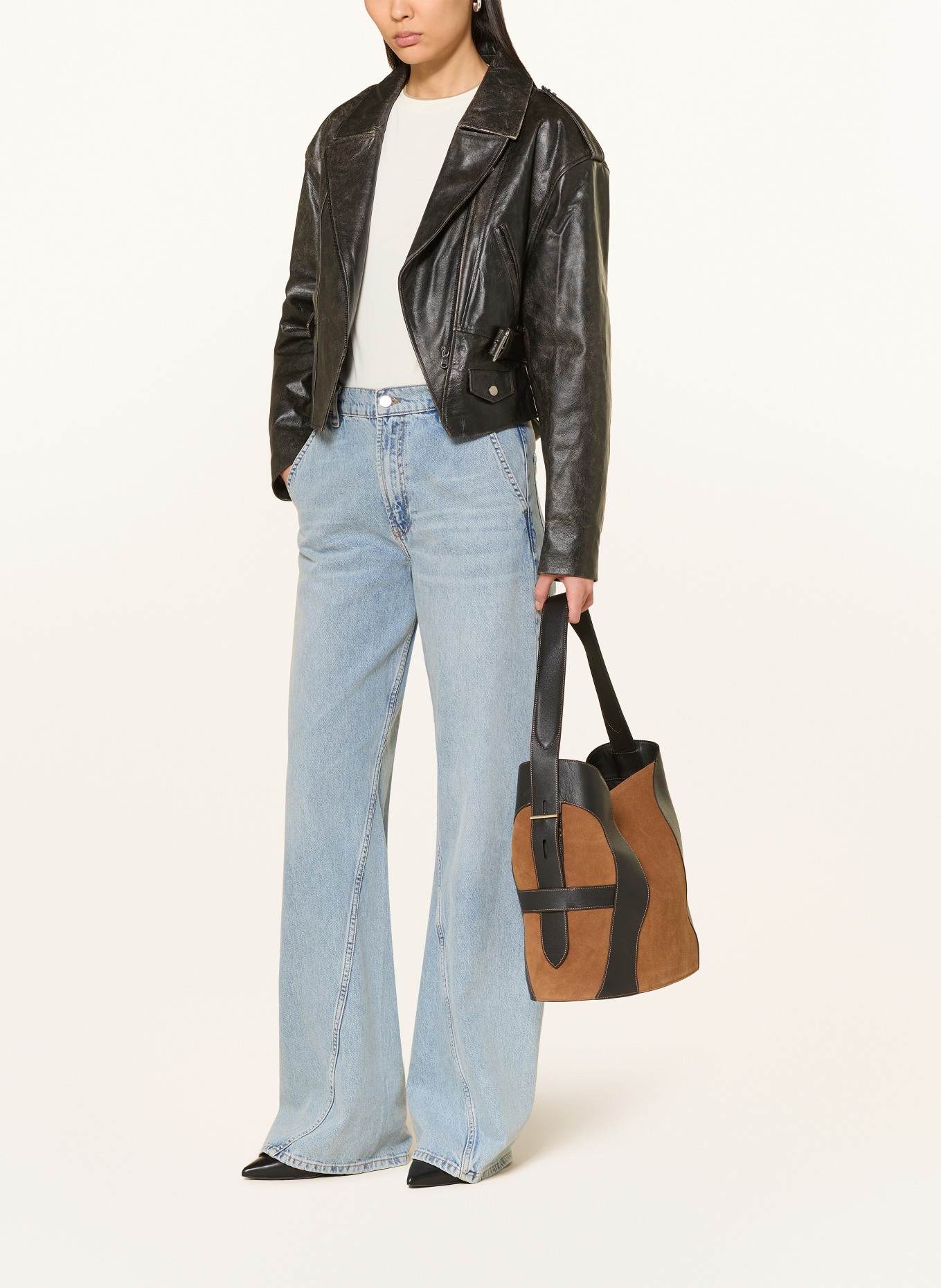 AIGNER DEBORAH LARGE tote bag: BROWN / BLACK