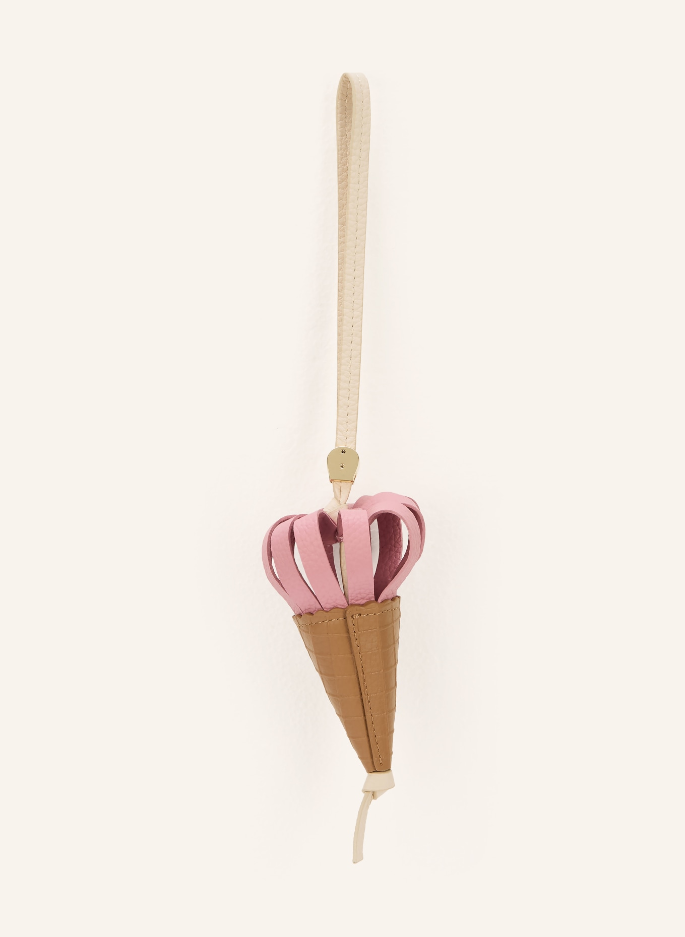 AIGNER ICE CREAM bag charm: LIGHT BROWN / PINK