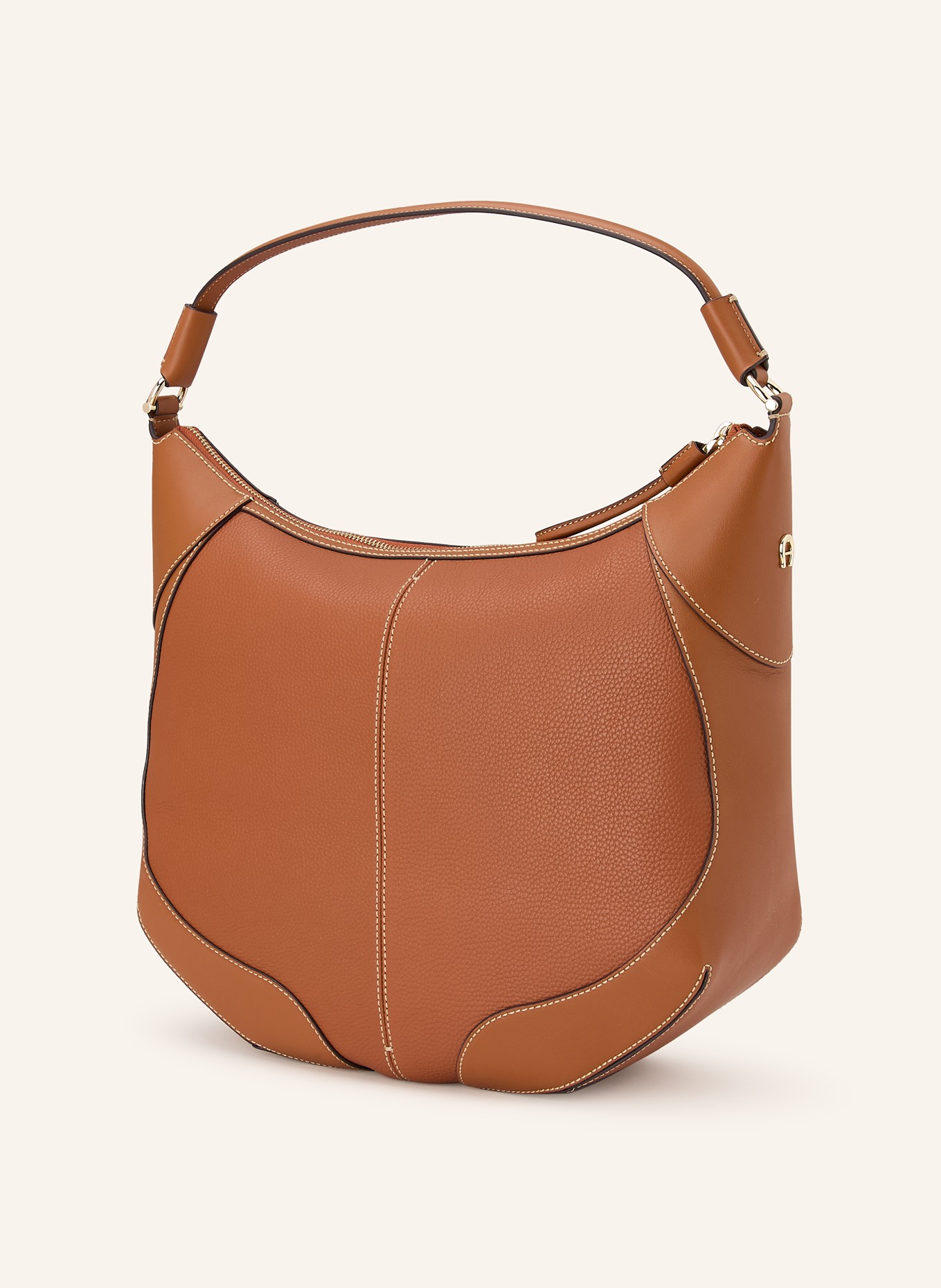 AIGNER Beuteltasche AMBRA L: BRAUN / GOLD