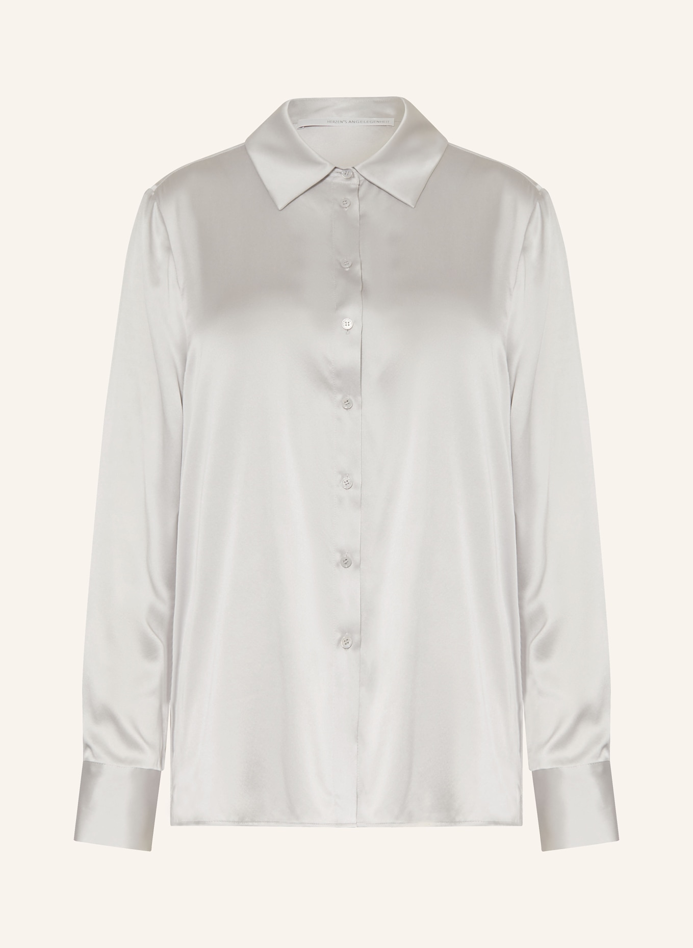 HERZEN'S ANGELEGENHEIT Hedvábná košile: STŘÍBRNÁ