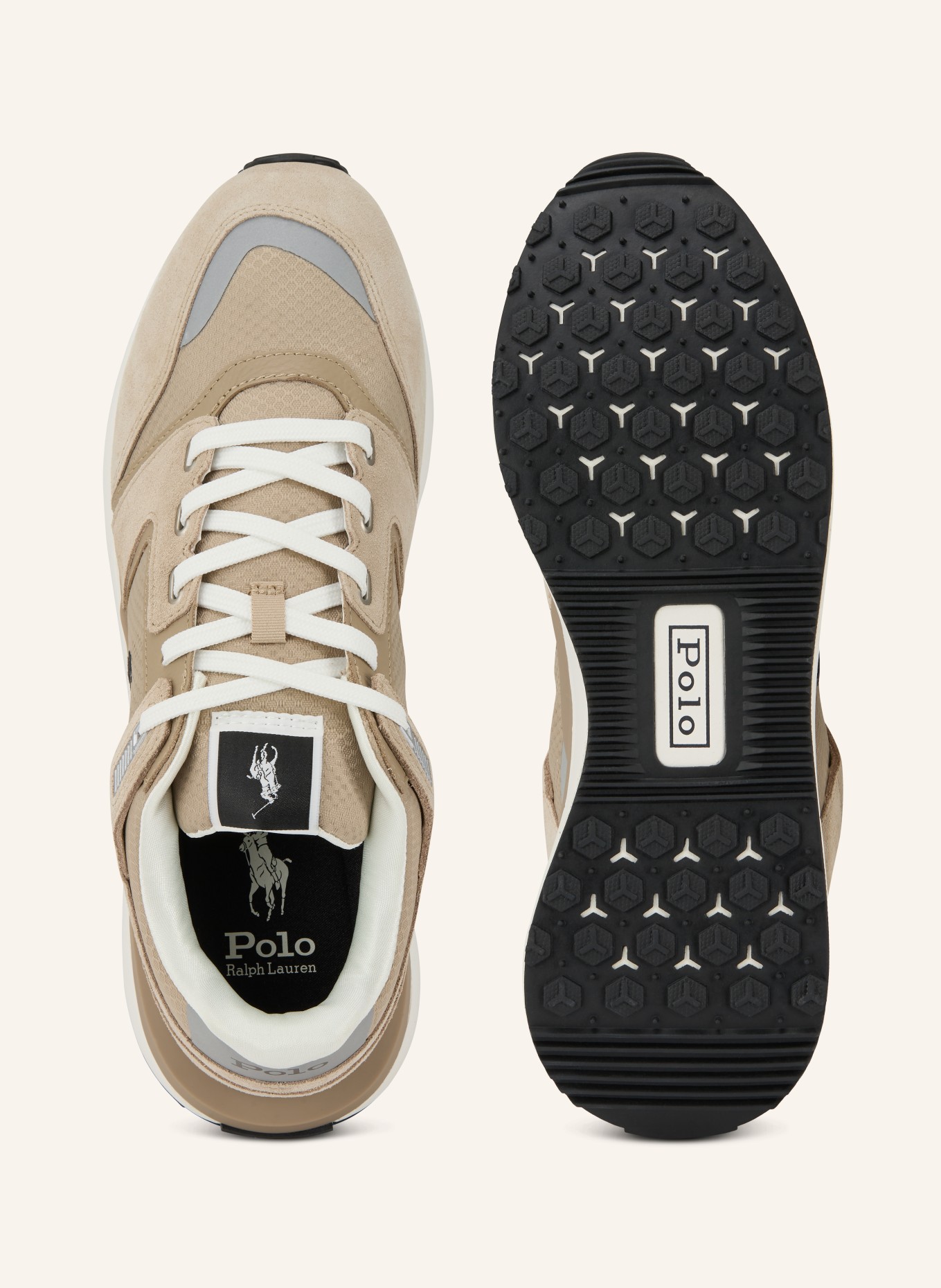 POLO RALPH LAUREN sneaker: BEIGE / LIGHT BROWN