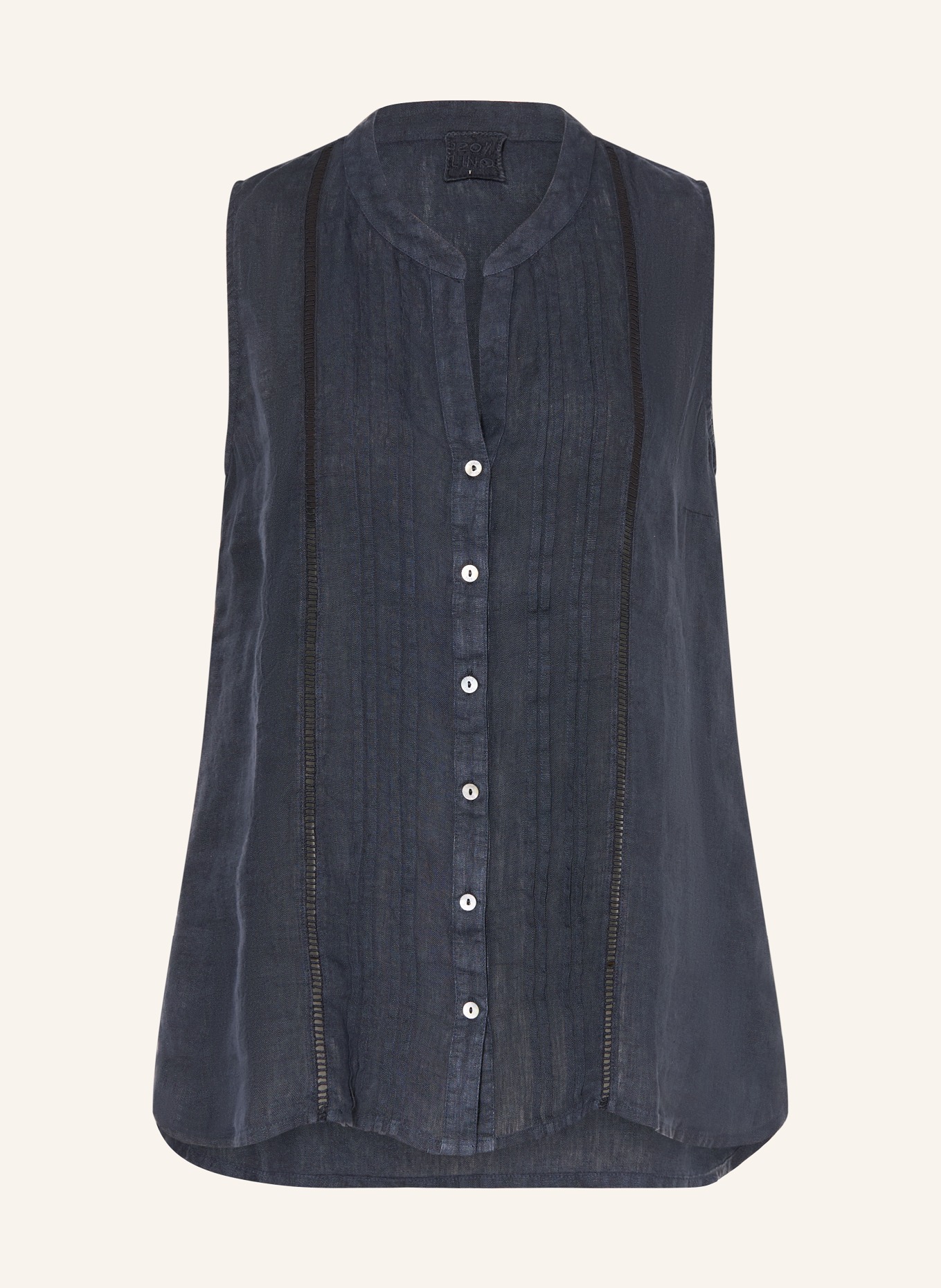 120%lino Lněná halenka: TMAVĚ MODRÁ