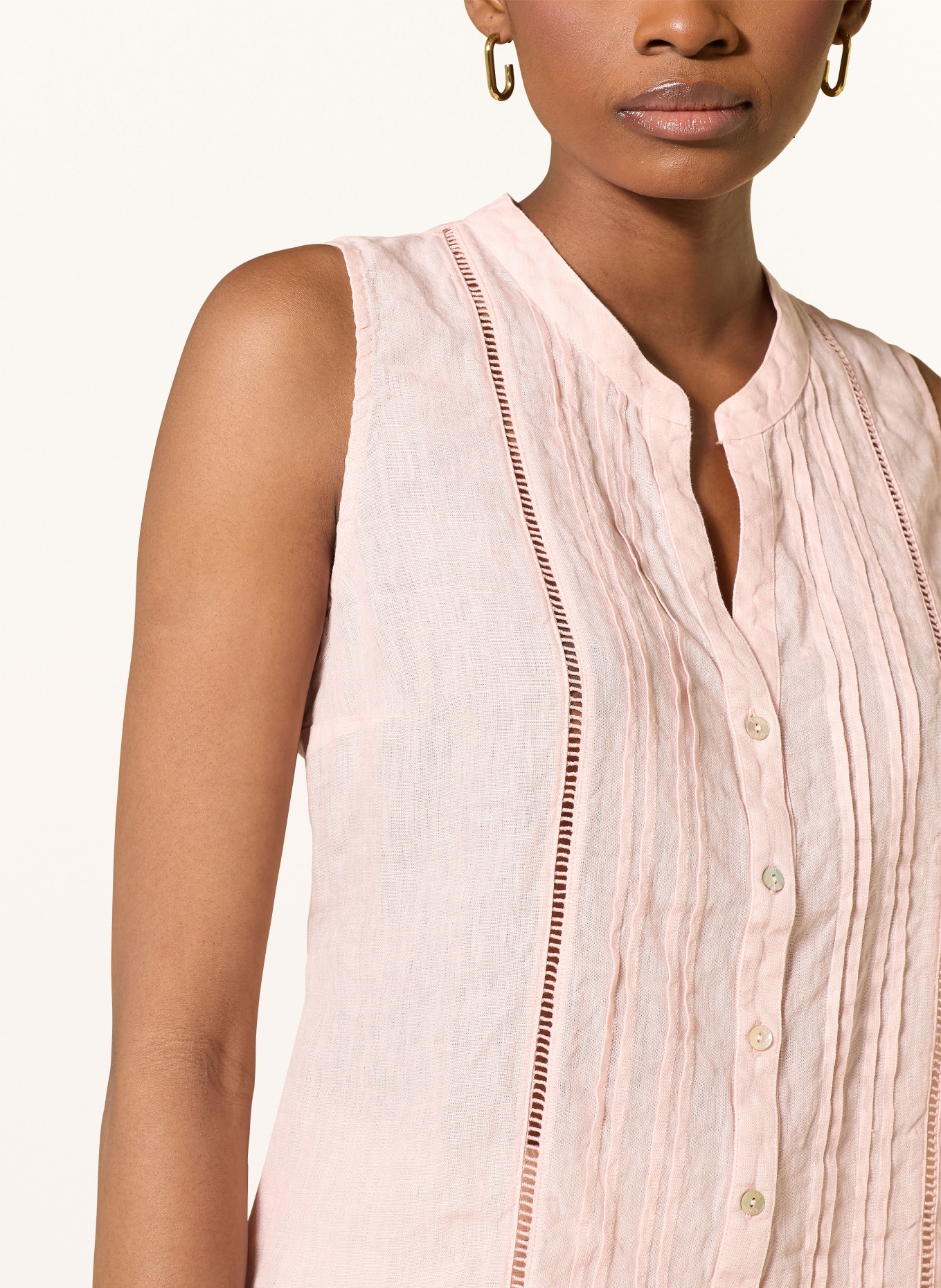 120%lino Lněná halenka: RŮŽOVÁ