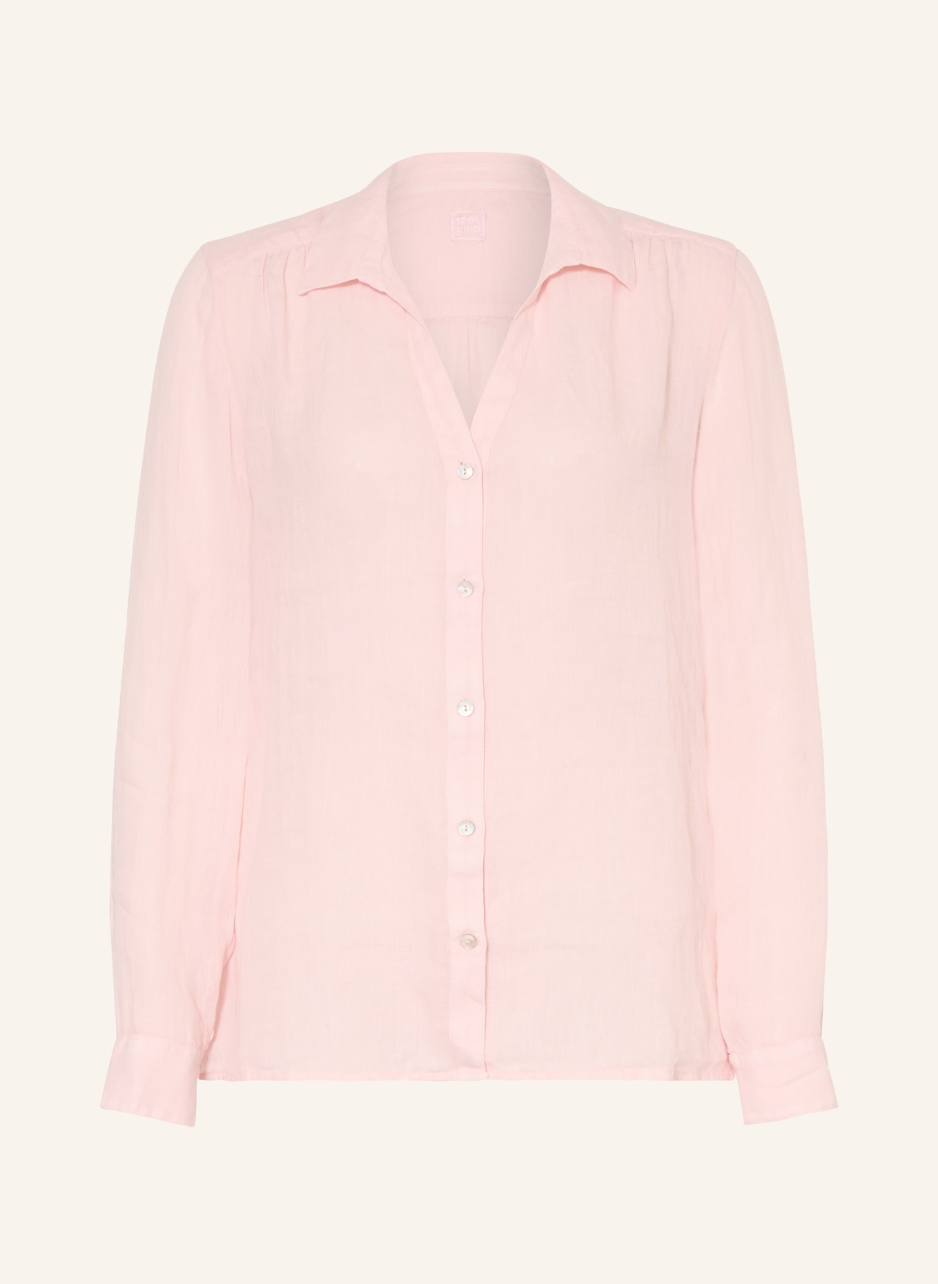 120%lino Linen shirt blouse: PINK