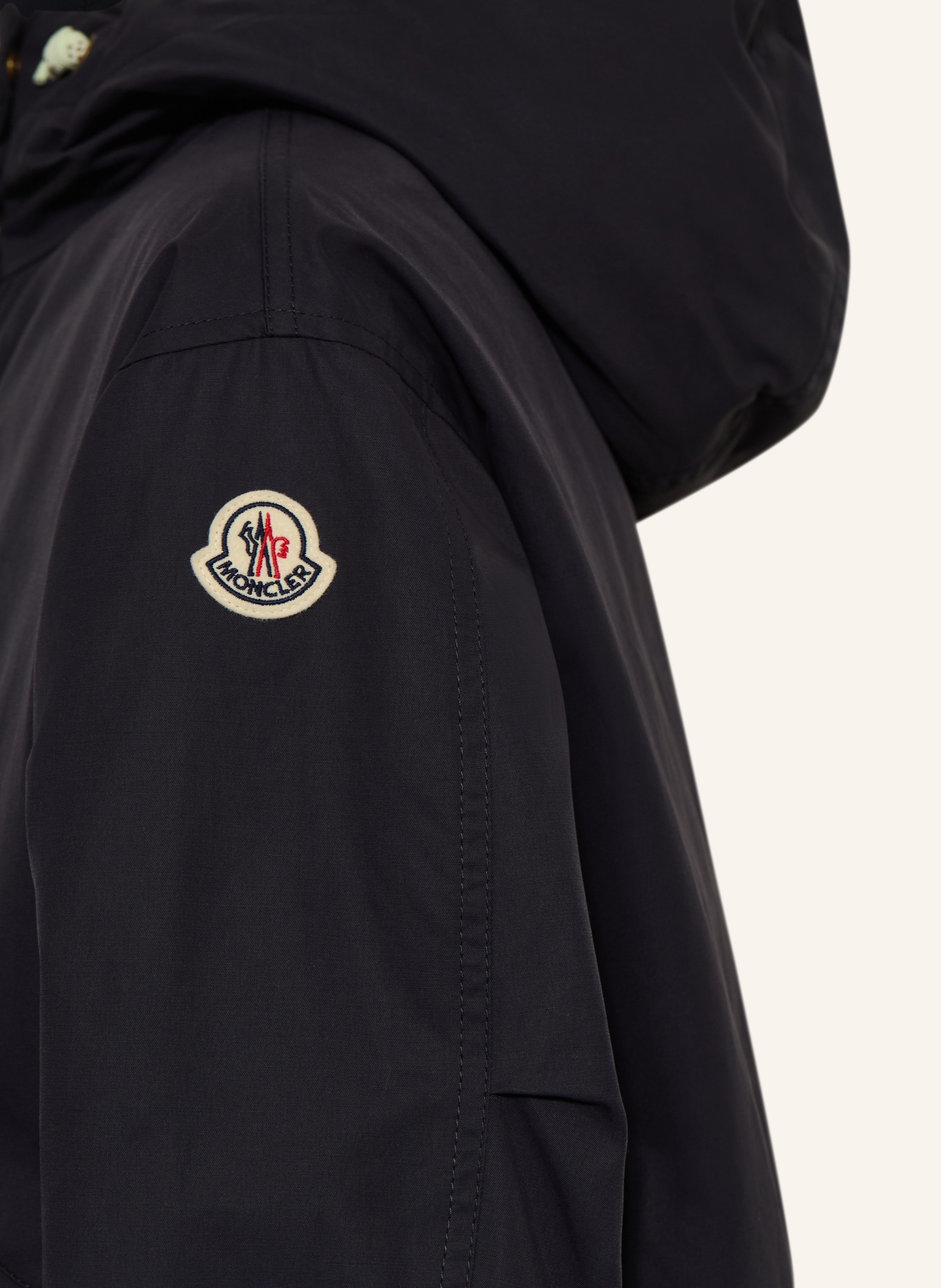 MONCLER enfant Peříová bunda EUCALYPTUS: TMAVĚ MODRÁ