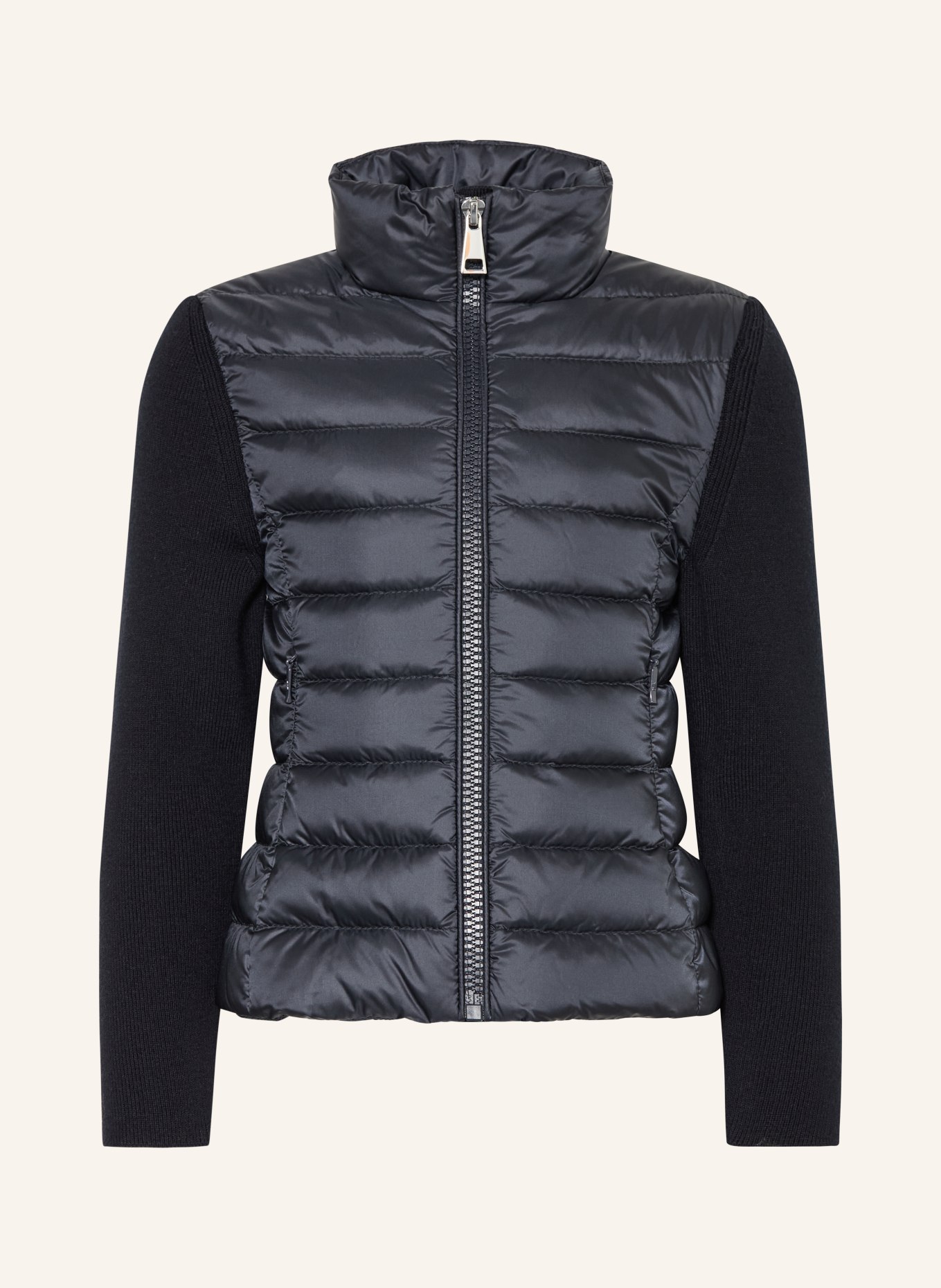 MONCLER enfant Steppjacke im Materialmix: DUNKELBLAU