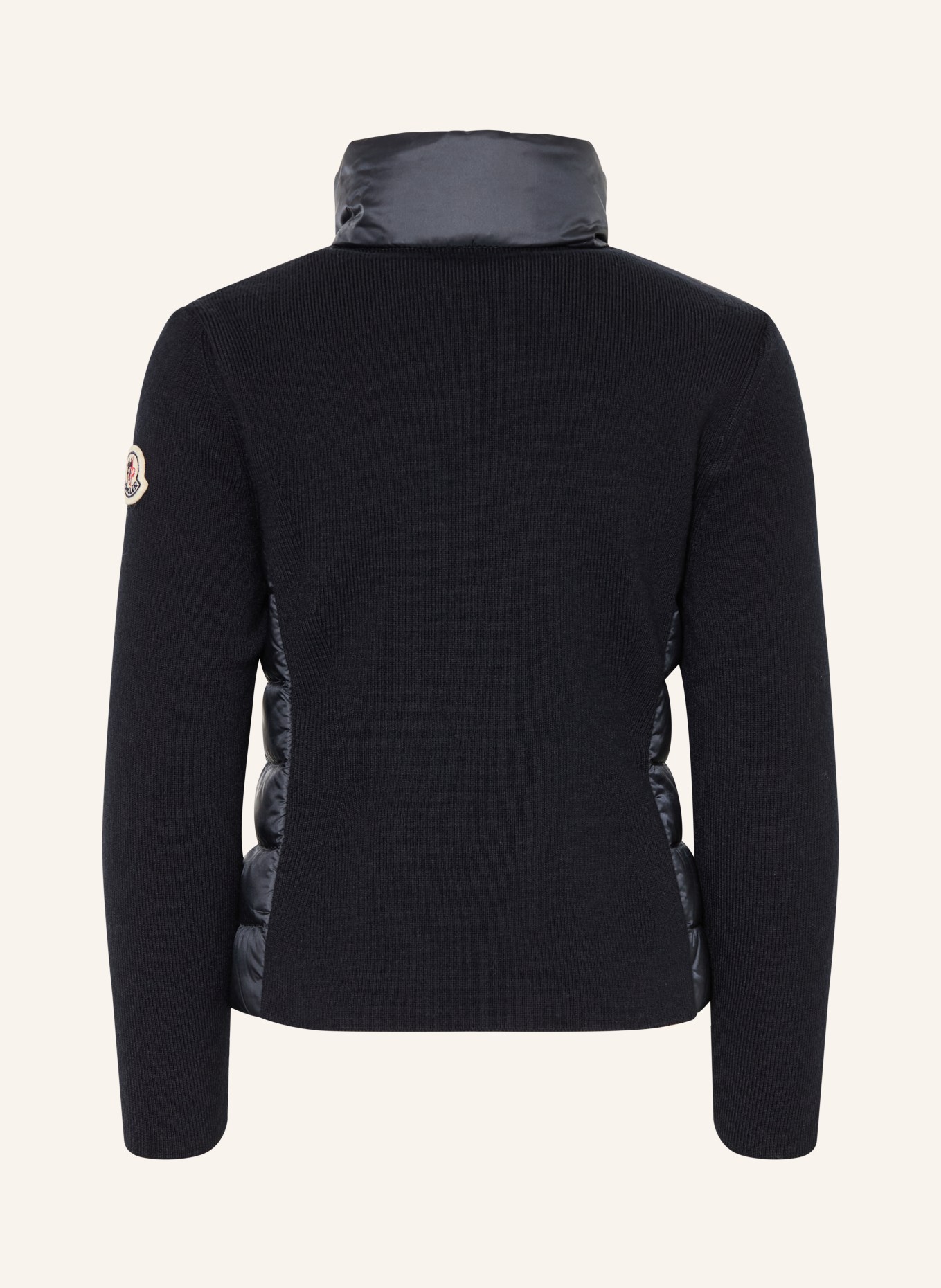 MONCLER enfant Steppjacke im Materialmix: DUNKELBLAU