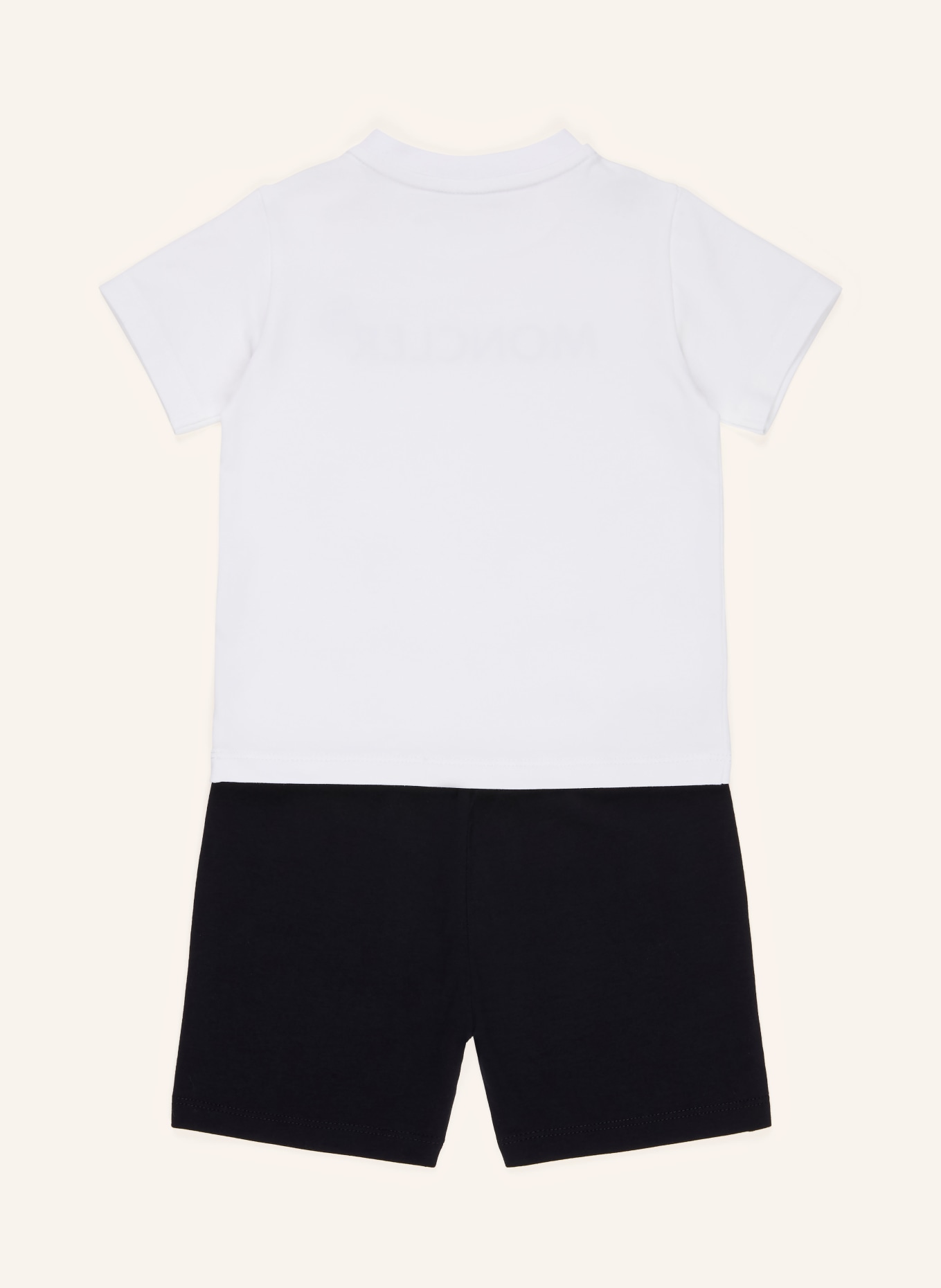 MONCLER enfant Ensemble : t-shirt et short: BLANC / BLEU FONCÉ