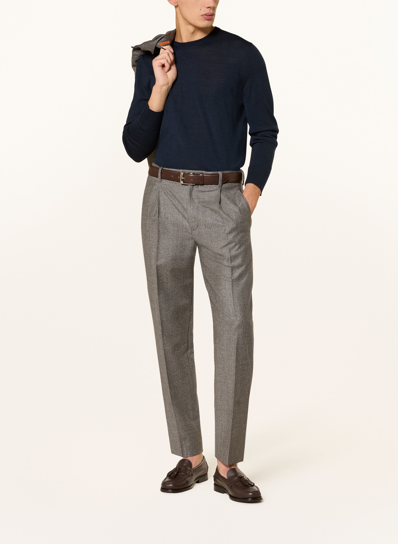 BARENA VENEZIA Svetr z merino vlny: TMAVĚ MODRÁ