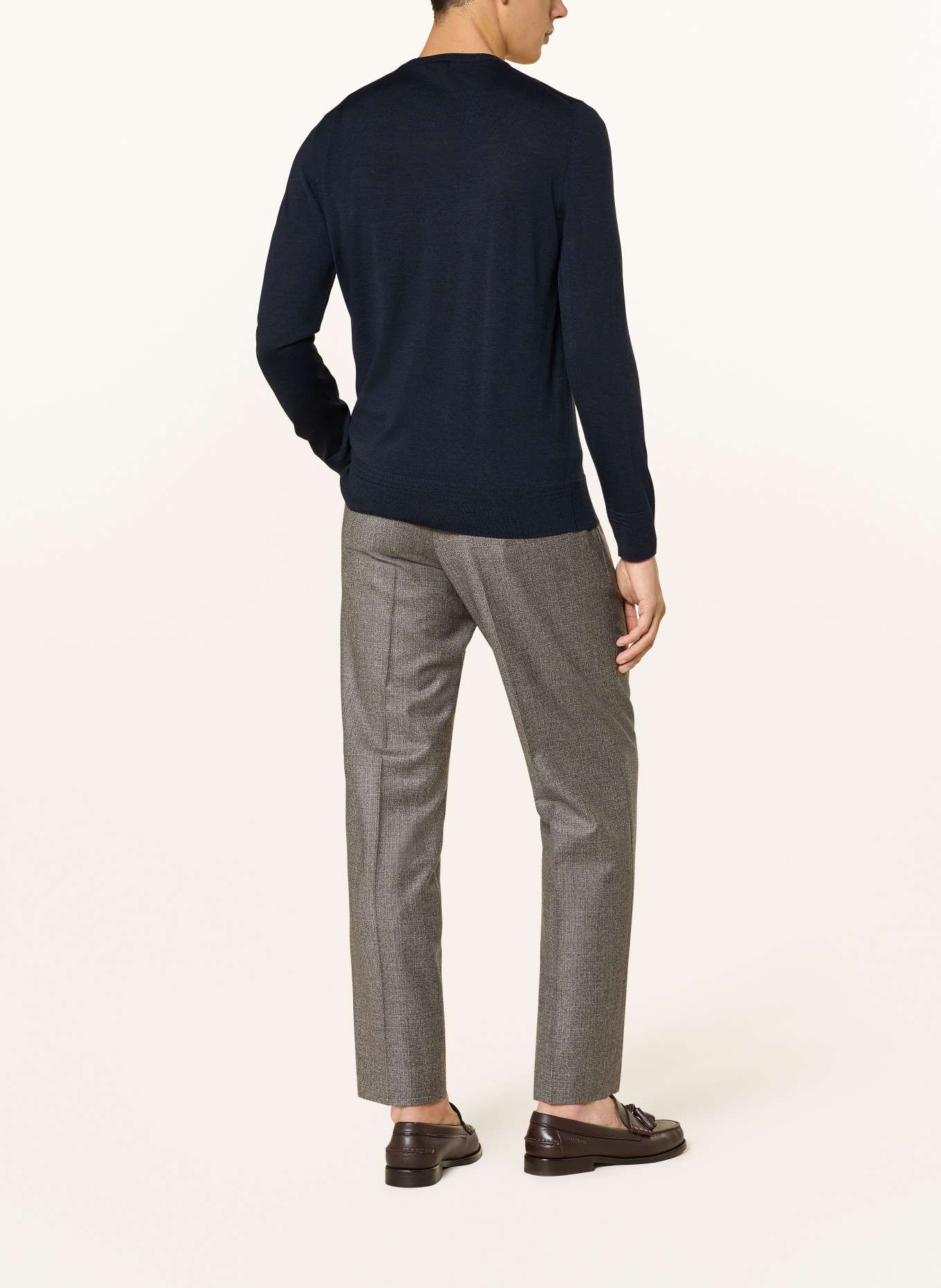 BARENA VENEZIA Svetr z merino vlny: TMAVĚ MODRÁ