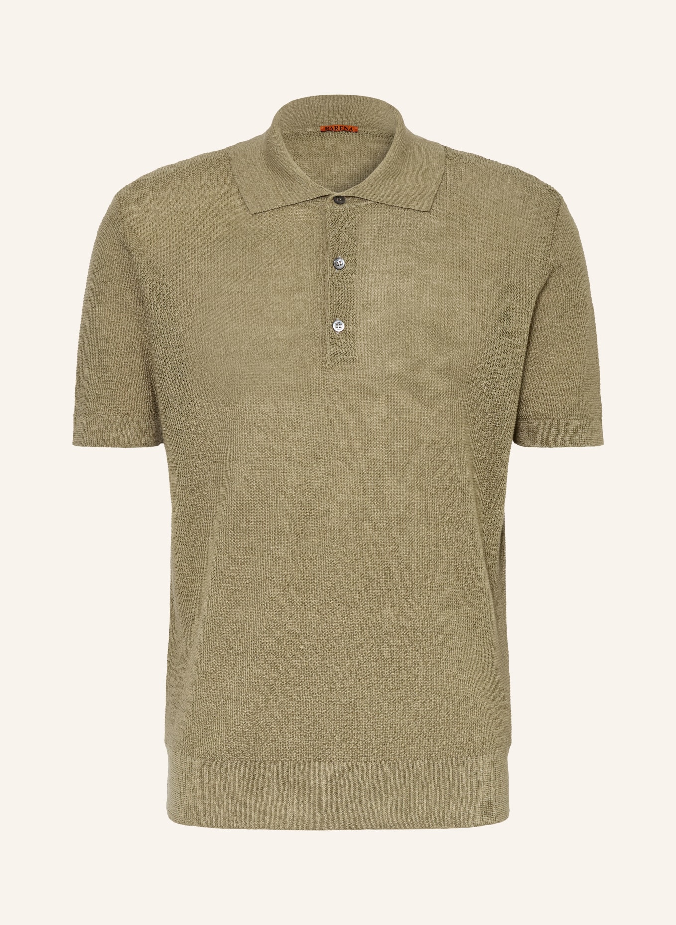 BARENA VENEZIA RISADA knitted polo shirt: OLIVE