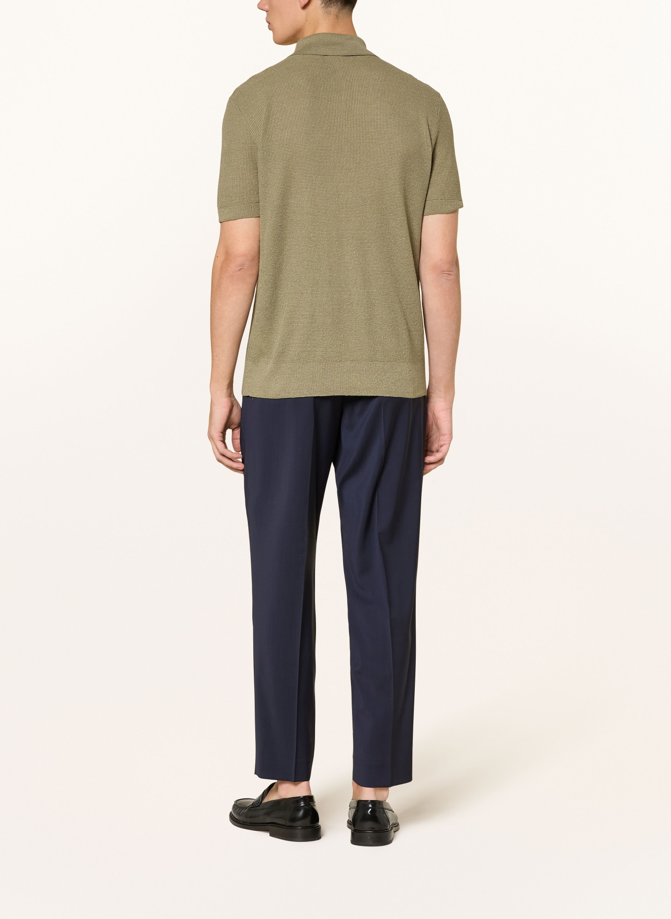 BARENA VENEZIA RISADA knitted polo shirt: OLIVE