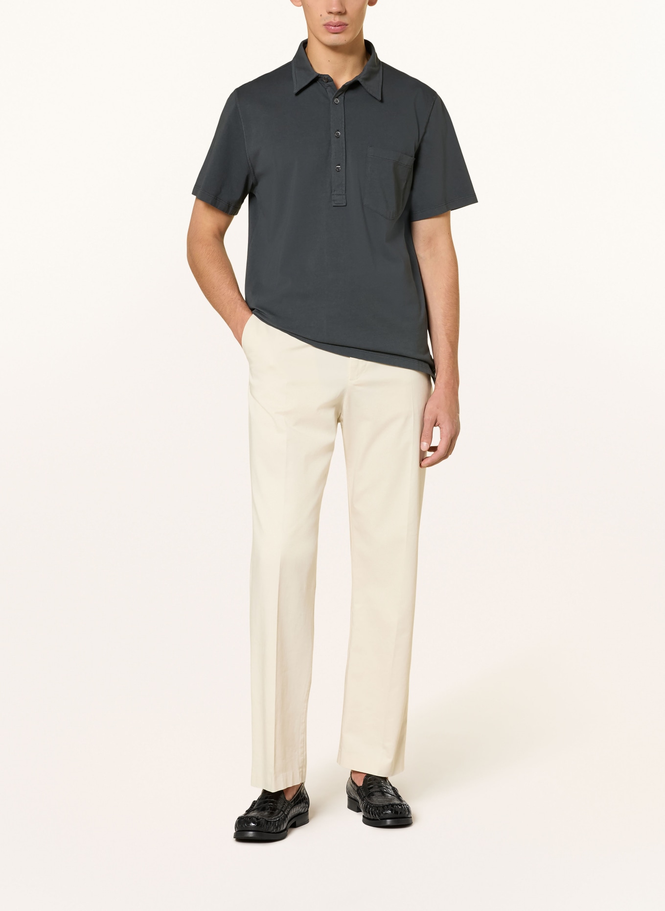 BARENA VENEZIA Jersey-Poloshirt: DUNKELGRAU