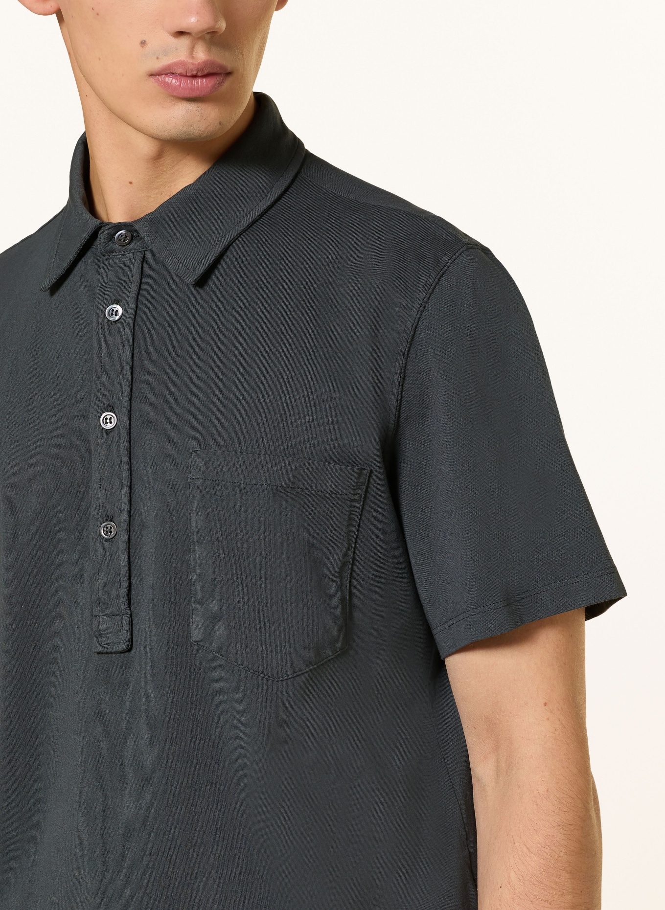 BARENA VENEZIA Jersey-Poloshirt: DUNKELGRAU