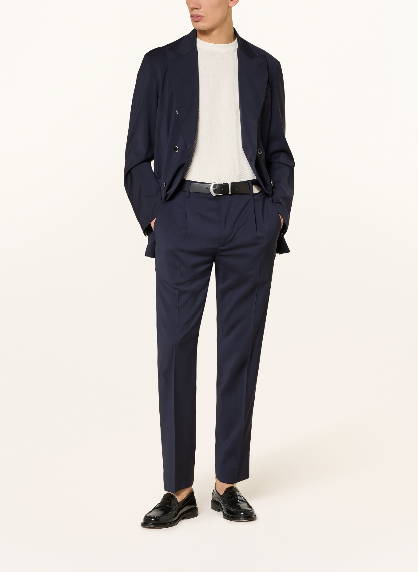 BARENA VENEZIA Chino MASCO Extra Slim Fit: GRANATOWY