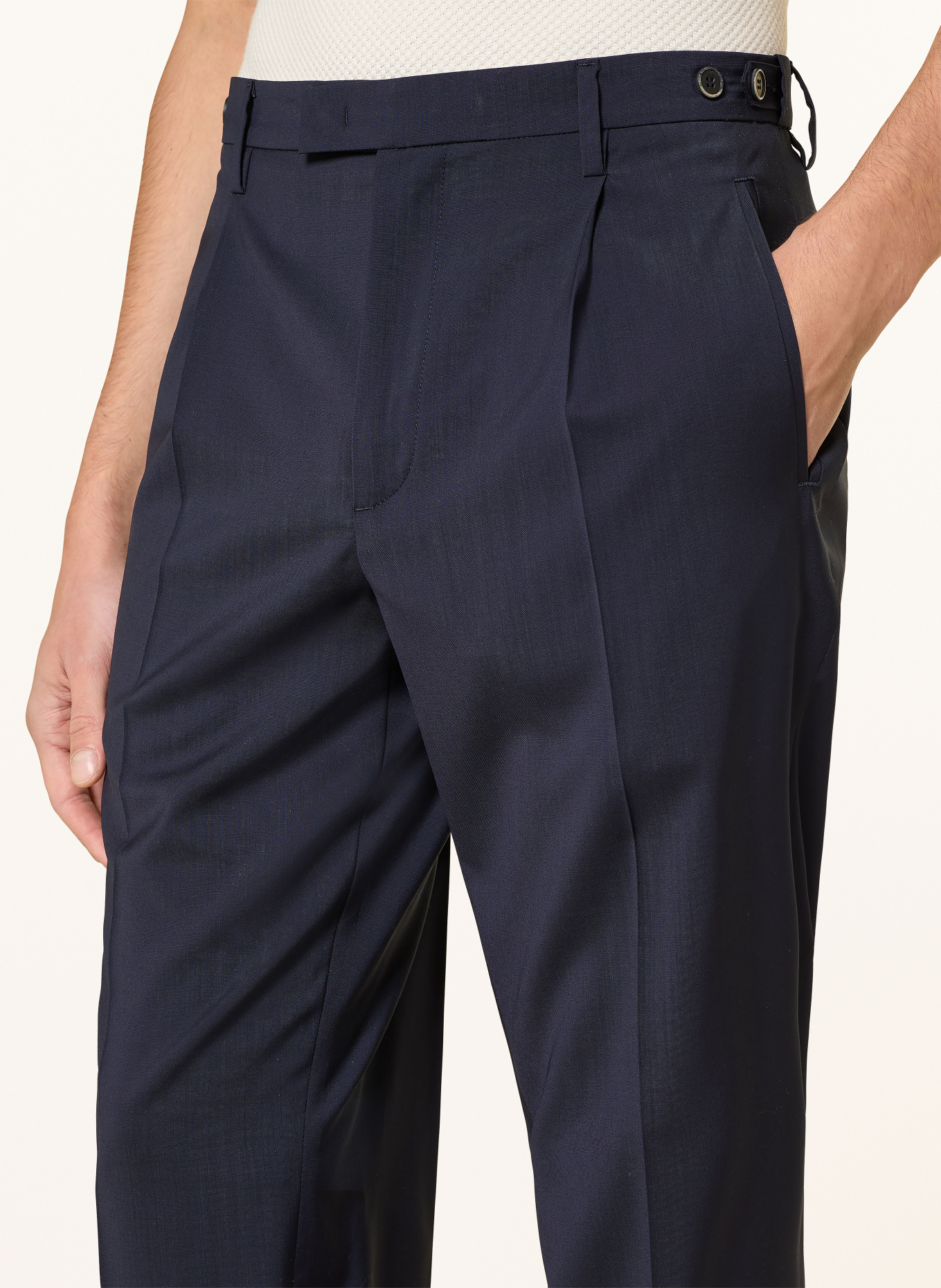 BARENA VENEZIA Chino MASCO Extra Slim Fit: GRANATOWY