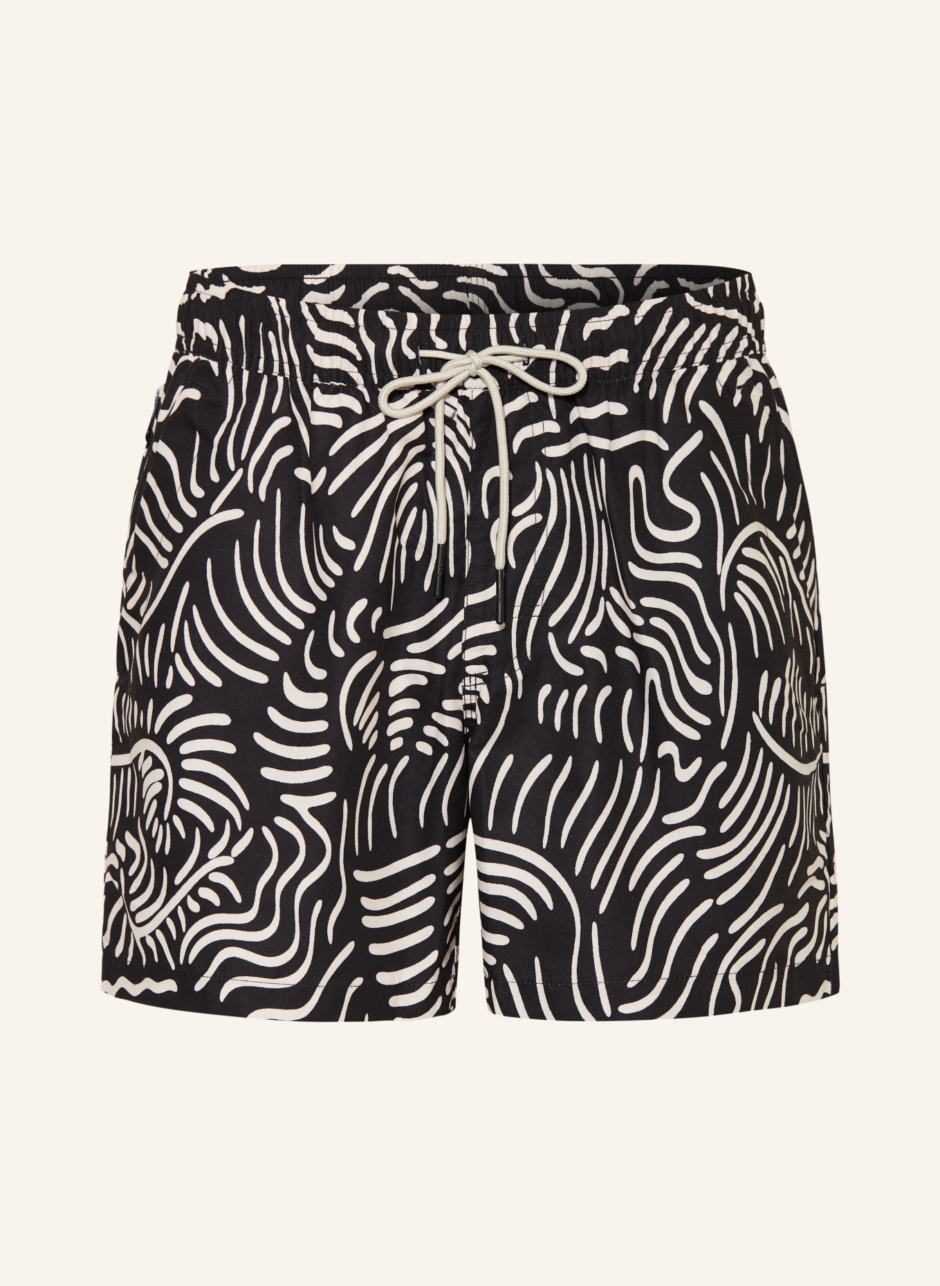 OAS TAR LORENZO swim shorts: BLACK / CREAM