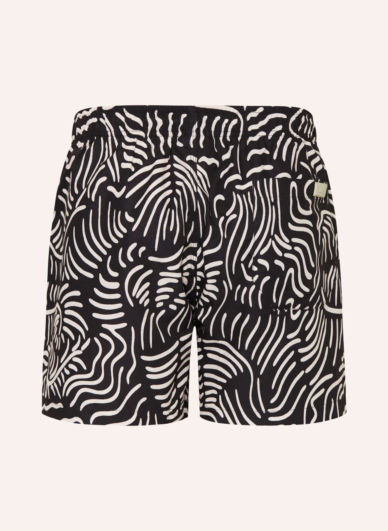 OAS TAR LORENZO swim shorts: BLACK / CREAM