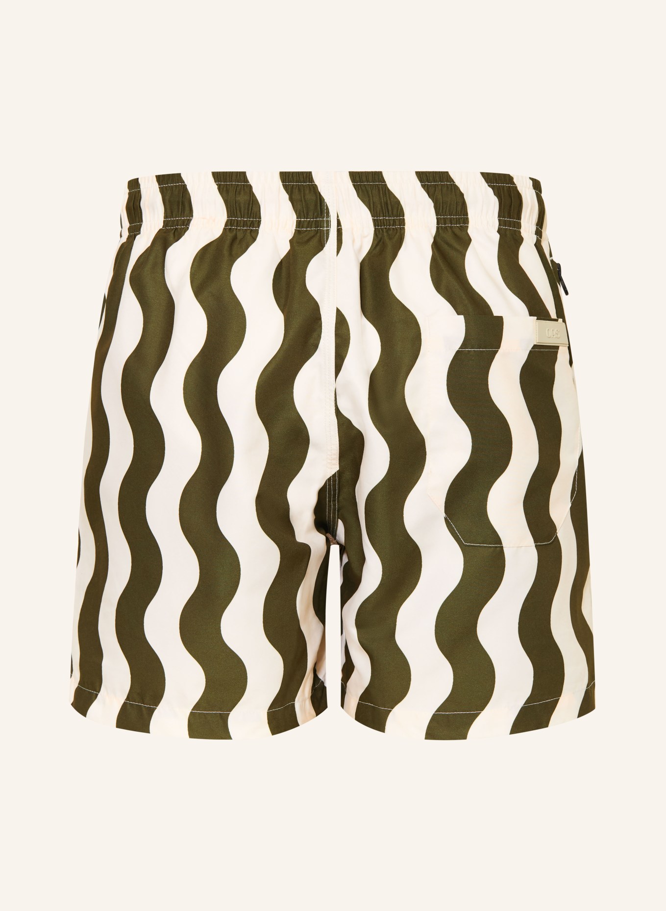 OAS FOREST WAVER swim shorts: CREAM / OLIVE