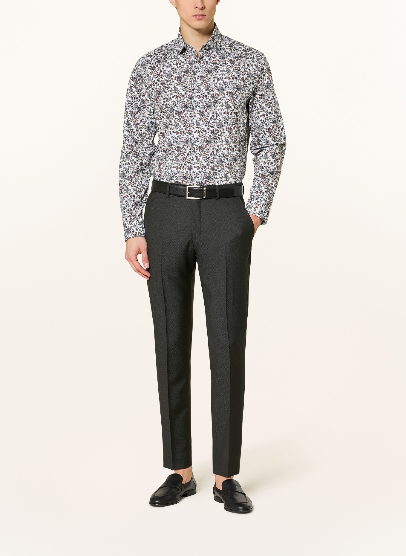 seidensticker Košile Regular Fit: BÍLÁ / BÉŽOVÁ / KHAKI