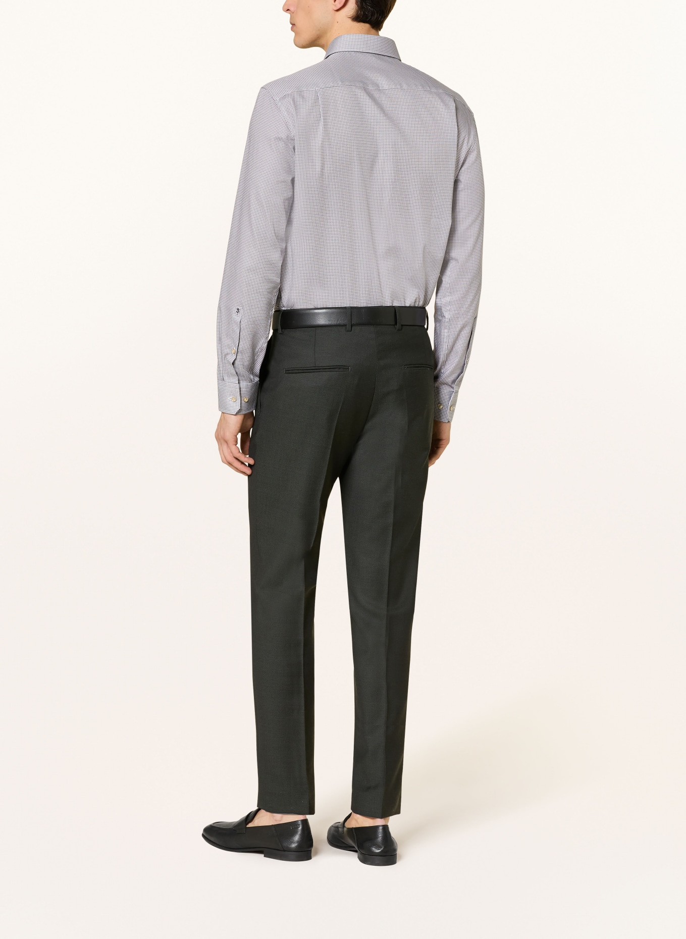 seidensticker Hemd Regular Fit: DUNKELBRAUN / BEIGE / WEISS